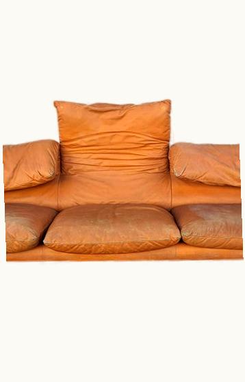 VIco Magistretti VIco Magistretti Italian Leather Sofa By VIco Magistretti For Casina