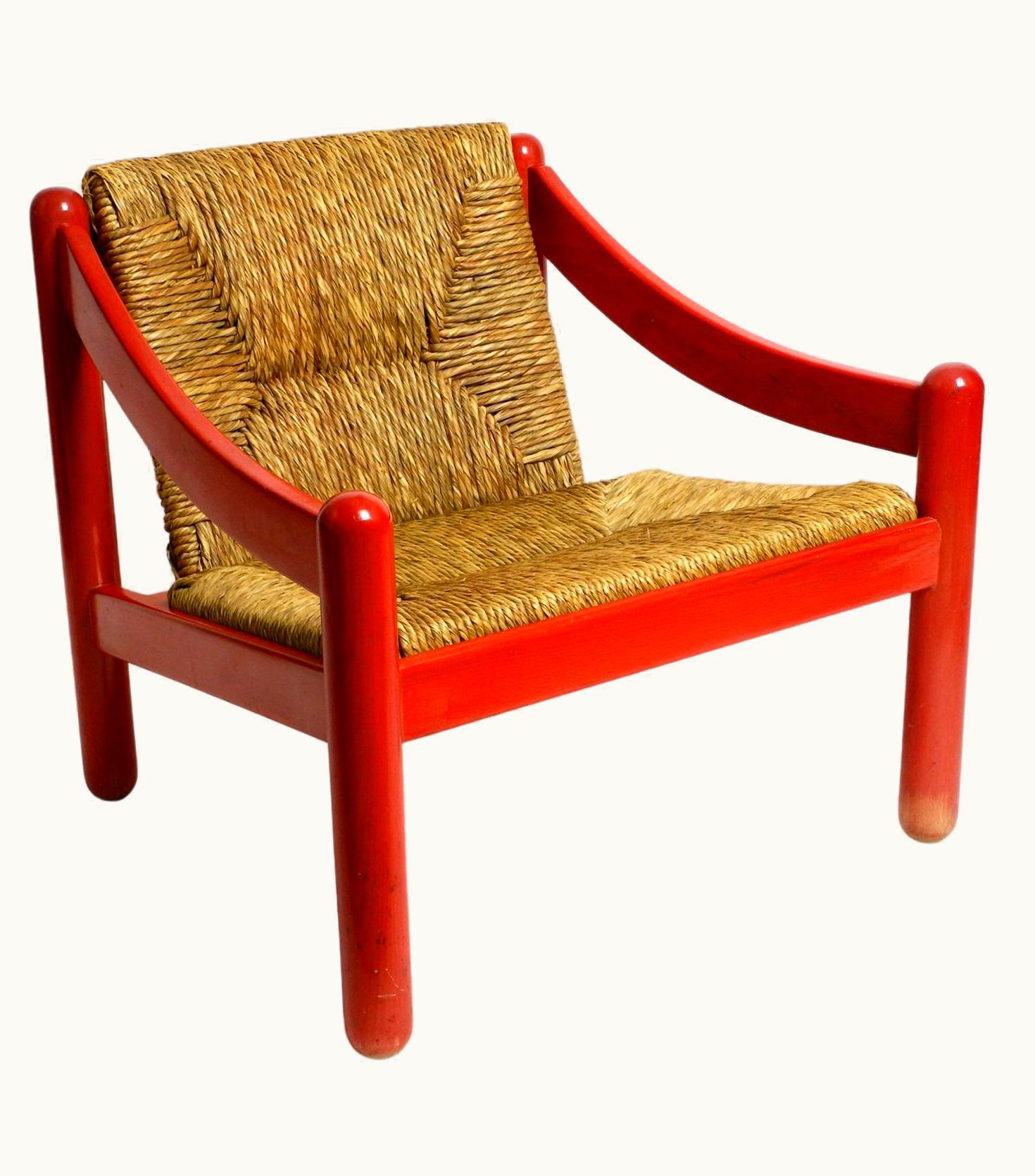 VIco Magistretti VIco Magistretti Original VIco Magistretti 930 Carimate Red Lounge Chair By Cassina, 1963
