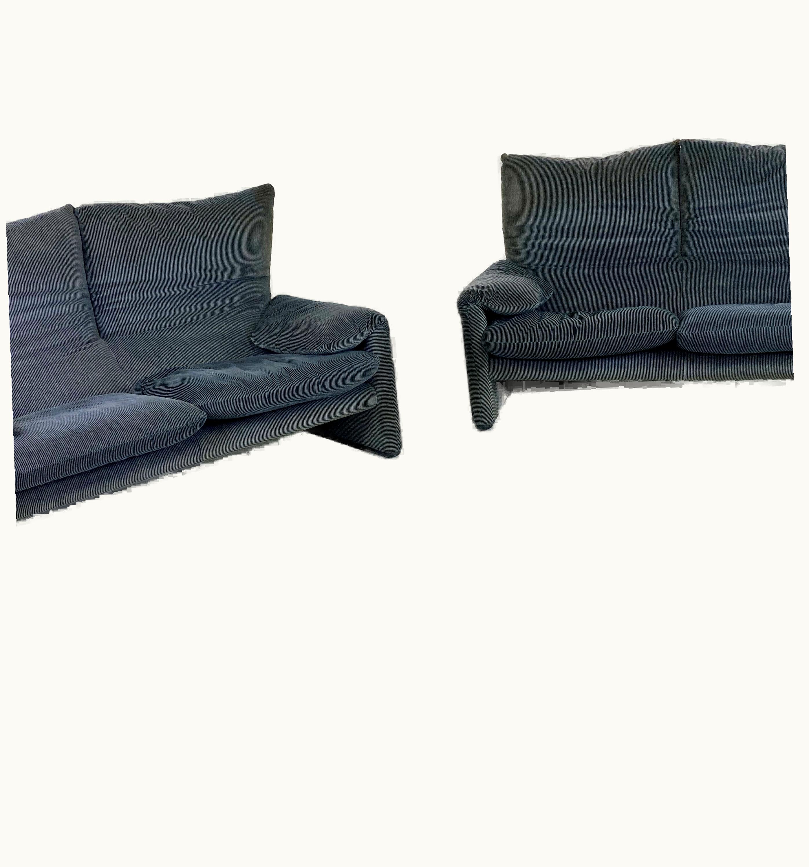 VIco Magistretti VIco Magistretti Pair Of Maralunga Sofas By VIco Magistretti For Cassina, 1970s UZ0194670