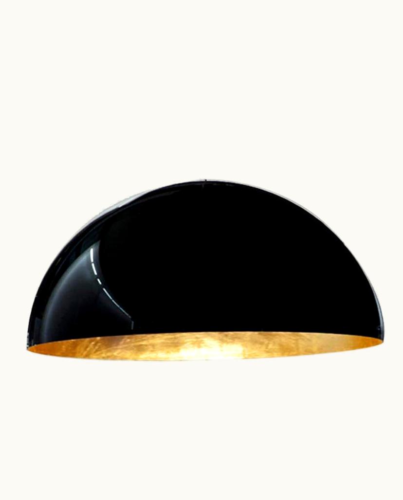VIco Magistretti VIco Magistretti Suspension Lamp 'Sonora' Black Outside And Gold Inside By Oluce
