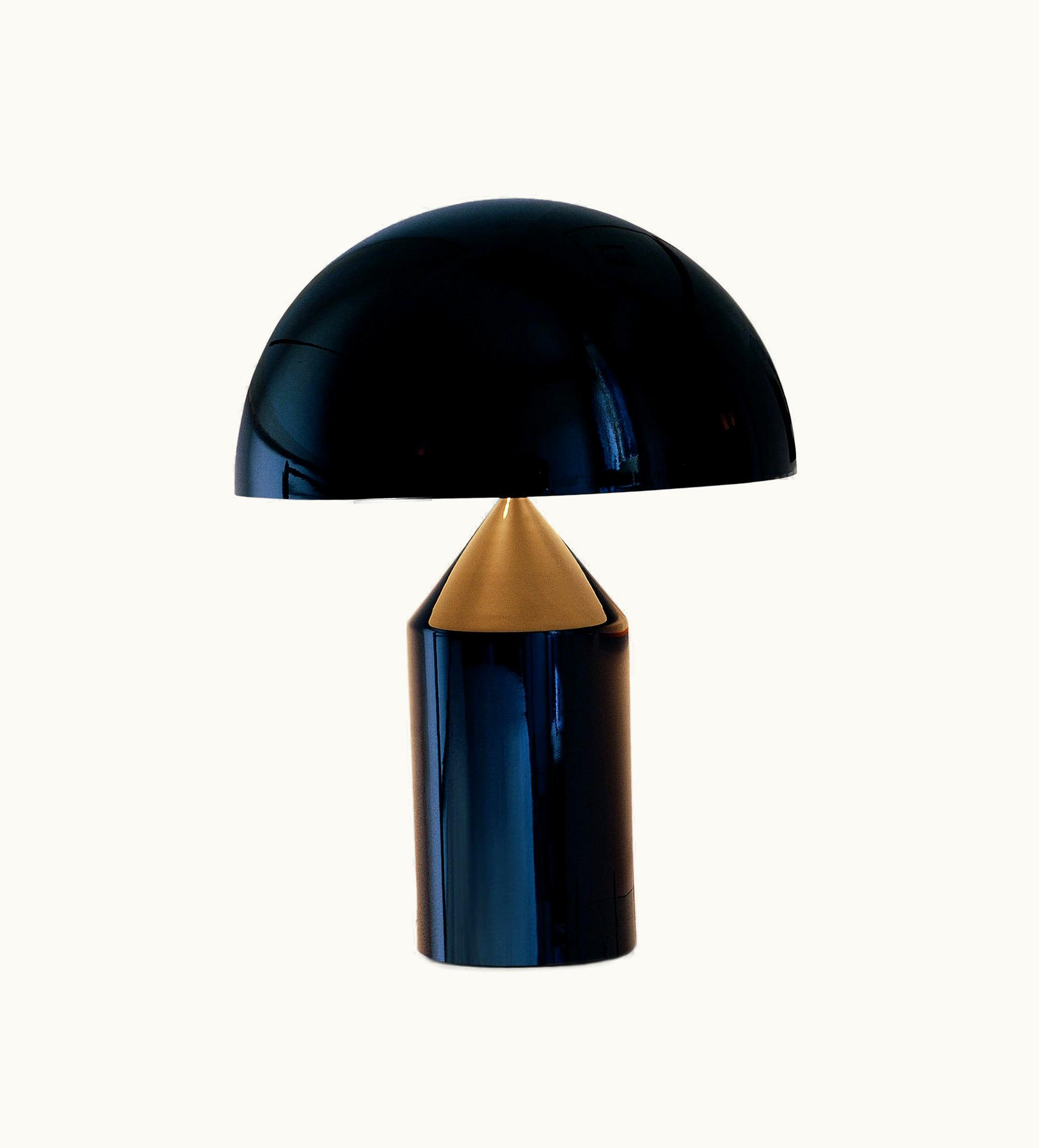 VIco Magistretti VIco Magistretti 'Atollo' Medium Black Metal Table Lamp By Oluce