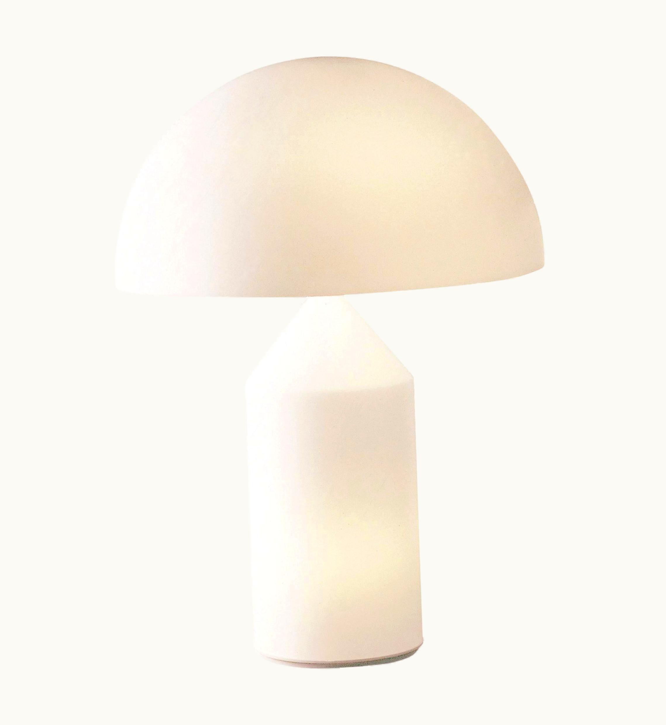 VIco Magistretti VIco Magistretti Small VIco Magistretti 'Atollo' Opaline Glass Table Lamp For Oluce