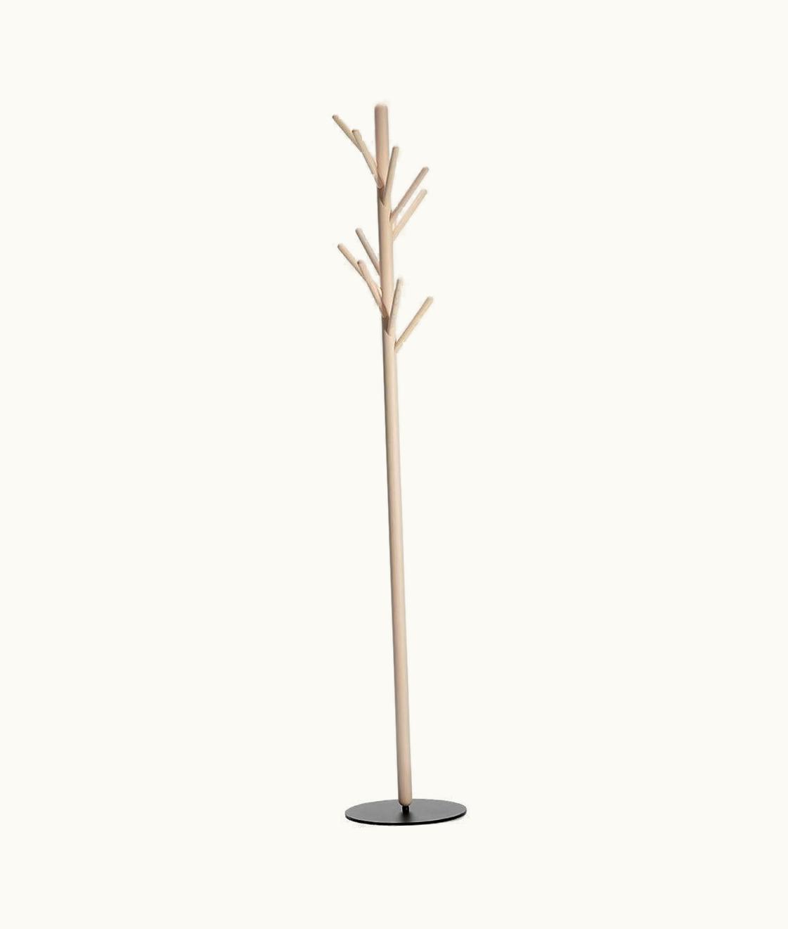 VIco Magistretti VIco Magistretti Acerbis Spiros Coat Rack/Stand In Natural Ash Wood With Metal Base