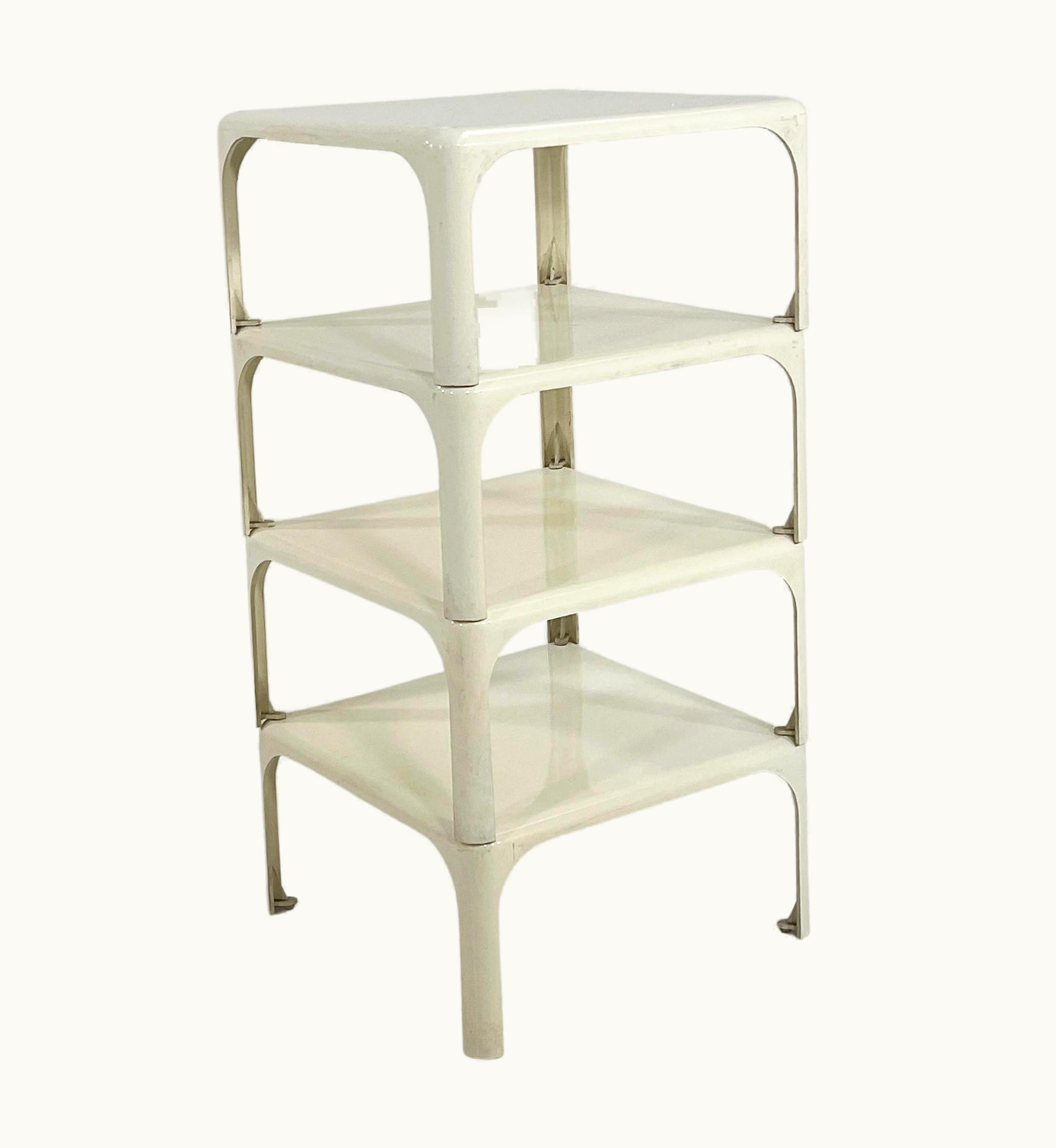 VIco Magistretti VIco Magistretti Set Of 4 White Demetrio 45 By VIco Magistretti For Artemide, 1970s