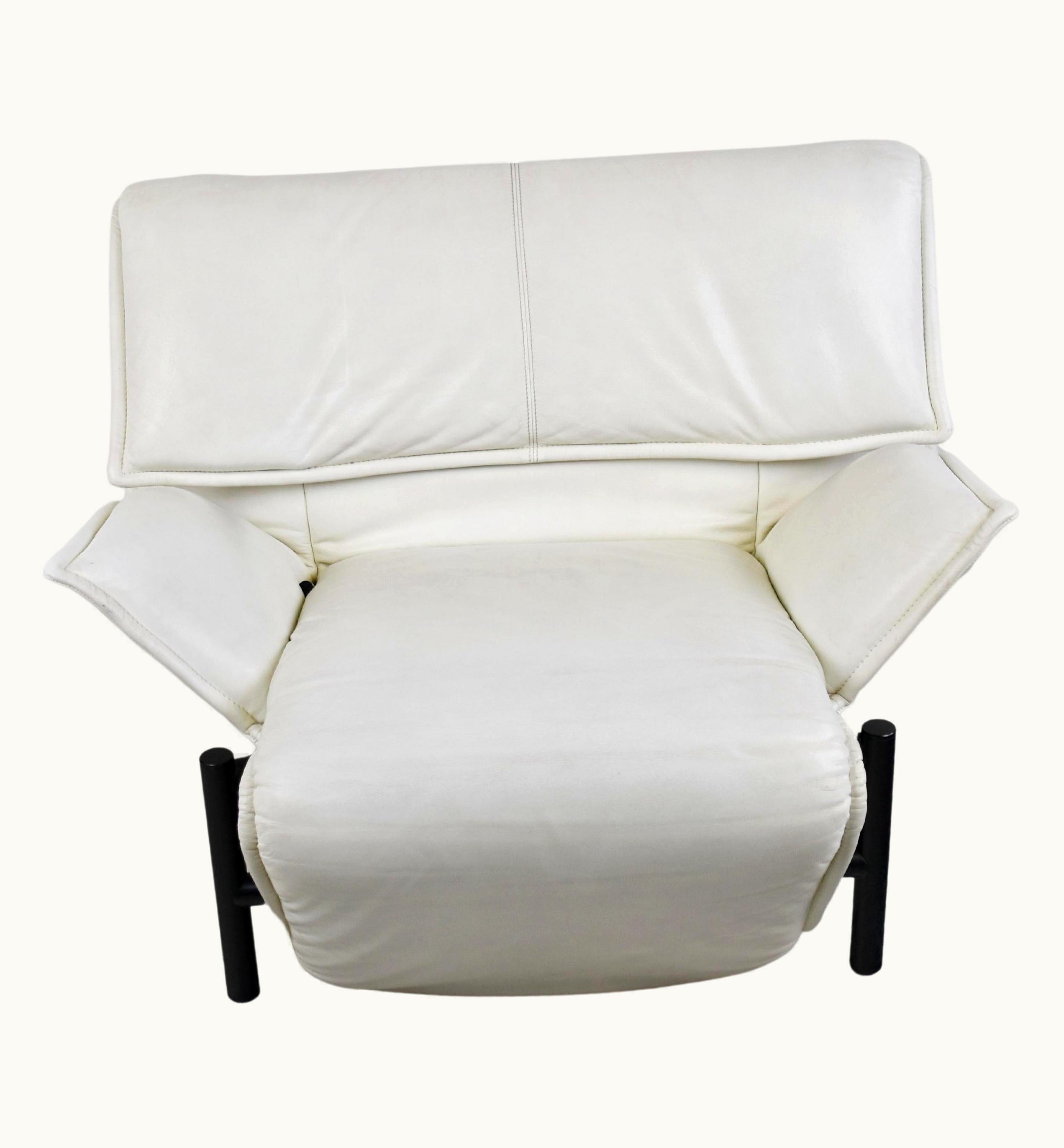 VIco Magistretti VIco Magistretti Vintage Leather Veranda Lounge Chair By VIco Magistretti For Cassina, 1980s