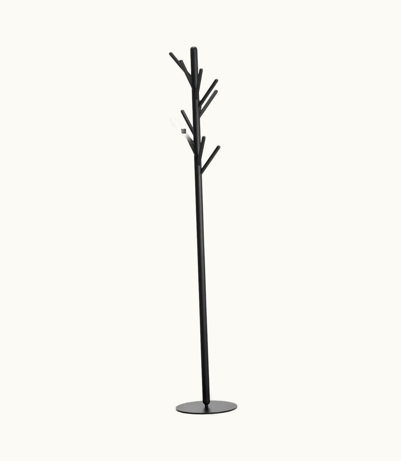 VIco Magistretti VIco Magistretti Acerbis Spiros Coat Rack/Stand In Black Stained Ash Wood With Metal Base