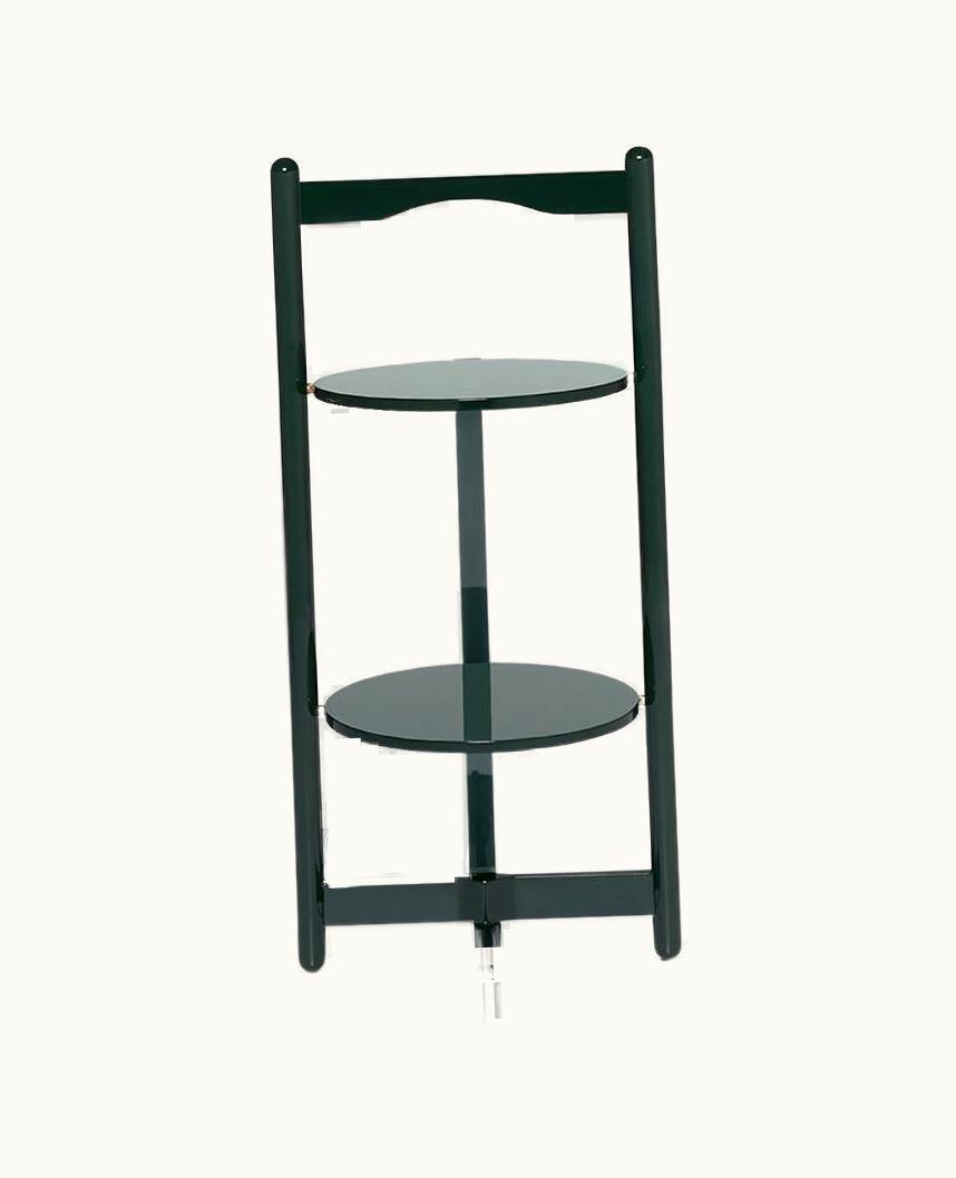 VIco Magistretti VIco Magistretti Acerbis Florian Multilevel Table In Glossy Lacquered Dark Green Frame