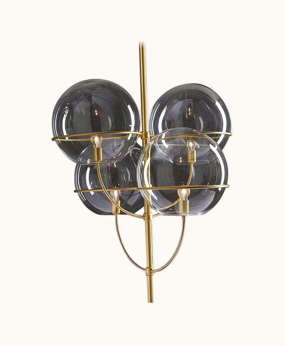 VIco Magistretti VIco Magistretti Suspension Lamp 'Lyndon' Satin Gold By Oluce
