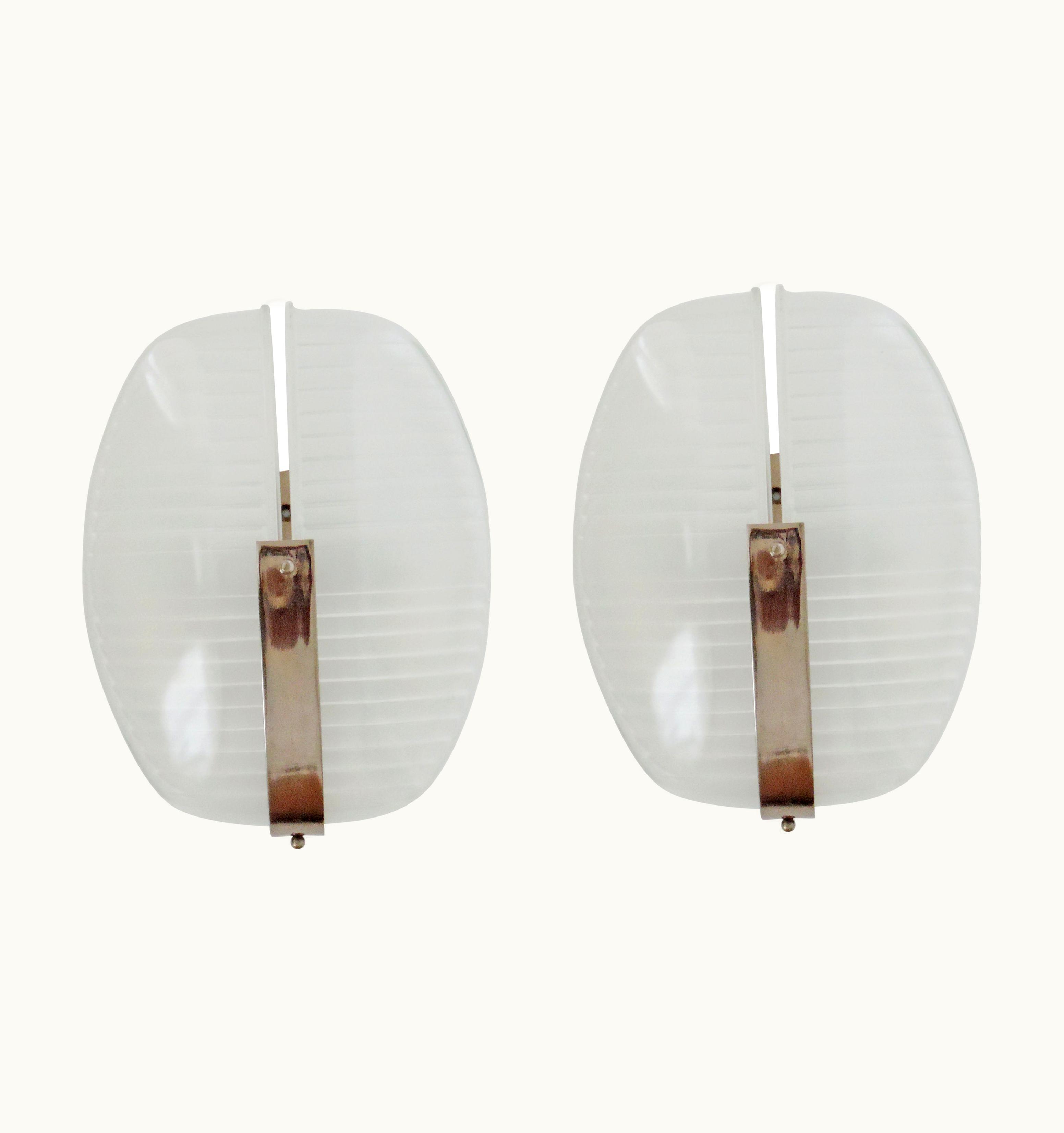 VIco Magistretti VIco Magistretti Pair Of Lambda Wall Lights For Artemide, Italy, 1961