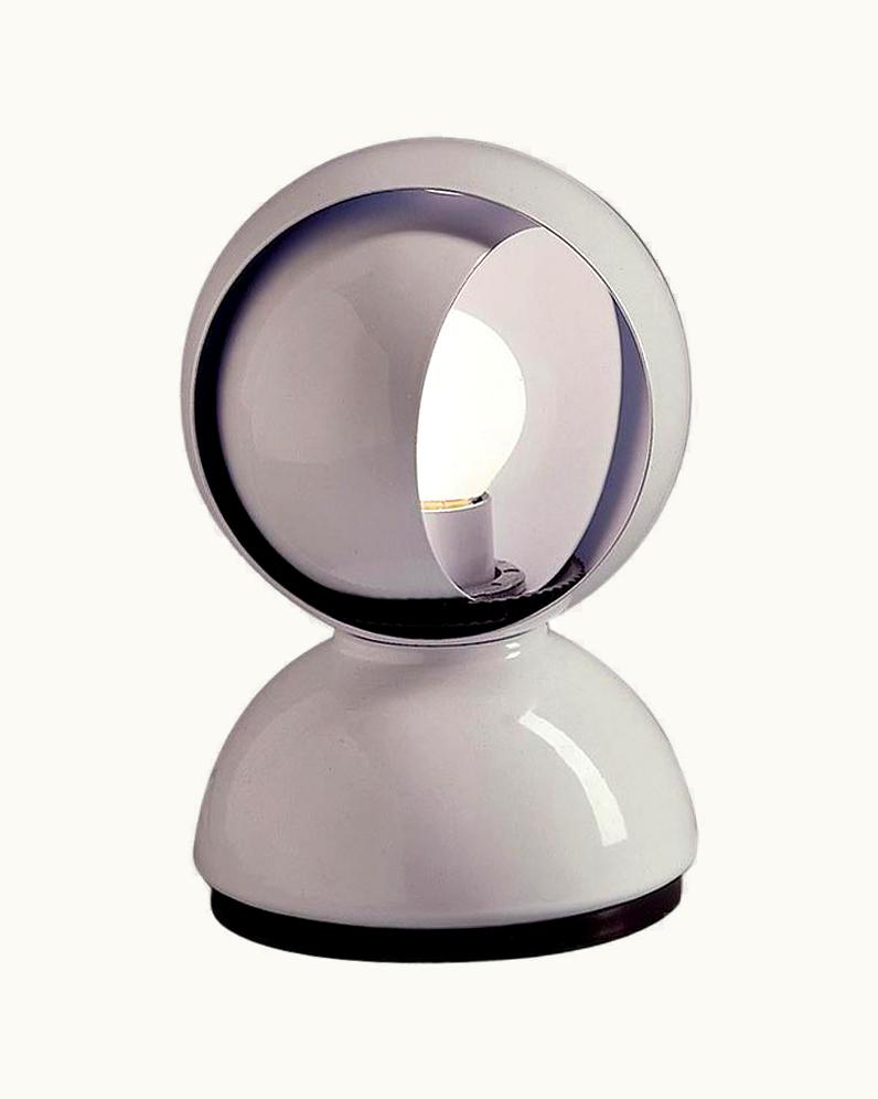 VIco Magistretti VIco Magistretti Artemide Eclisse Table E12 Table Lamp In White By VIco Magistretti