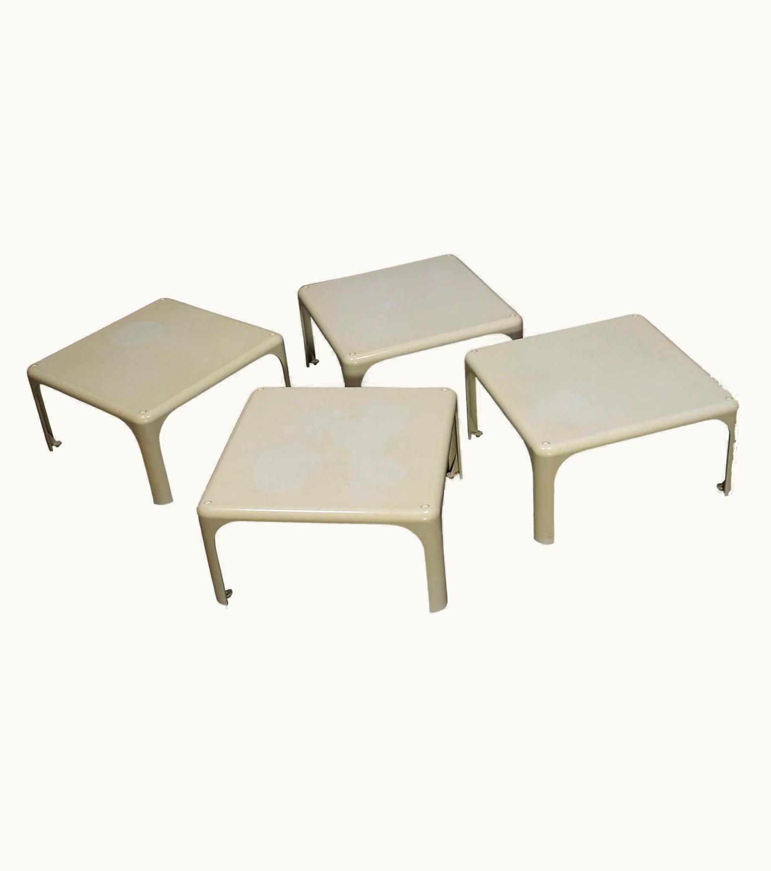 VIco Magistretti VIco Magistretti 'Demetrio' Stackable Side Tables For Artemide, Italy, 1964