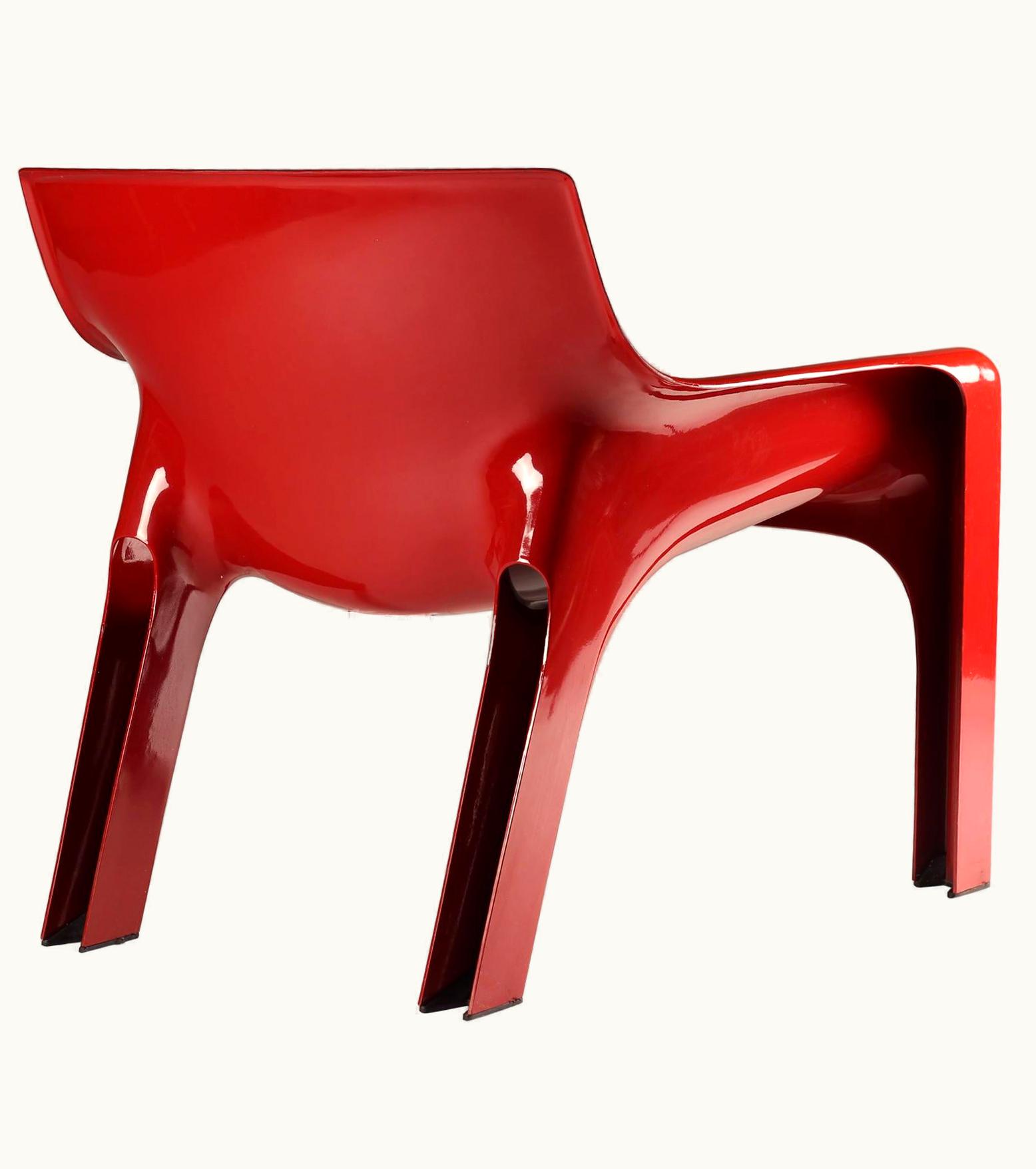 VIco Magistretti VIco Magistretti Red Original Lounge Chair VIcario Designed By VIco Magistretti Made By Artemide