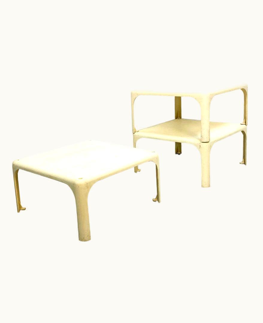 VIco Magistretti VIco Magistretti Italian Mid Century Abs Demetrio 45 Coffee Tables, Magistretti For Artemide 1966