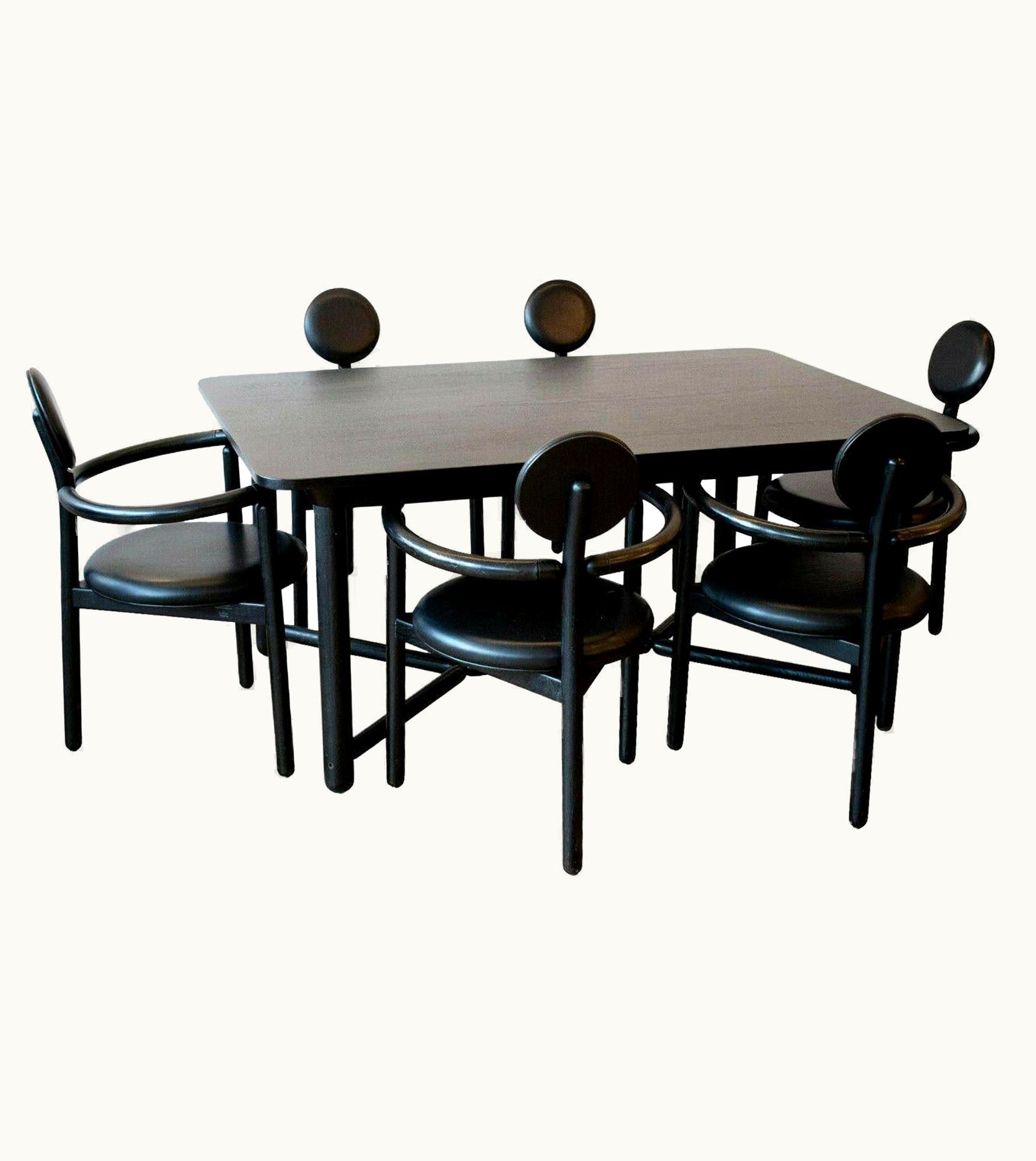 VIco Magistretti VIco Magistretti 'Pan Set' Dining Table And Chair Set By Rosenthal Memphis