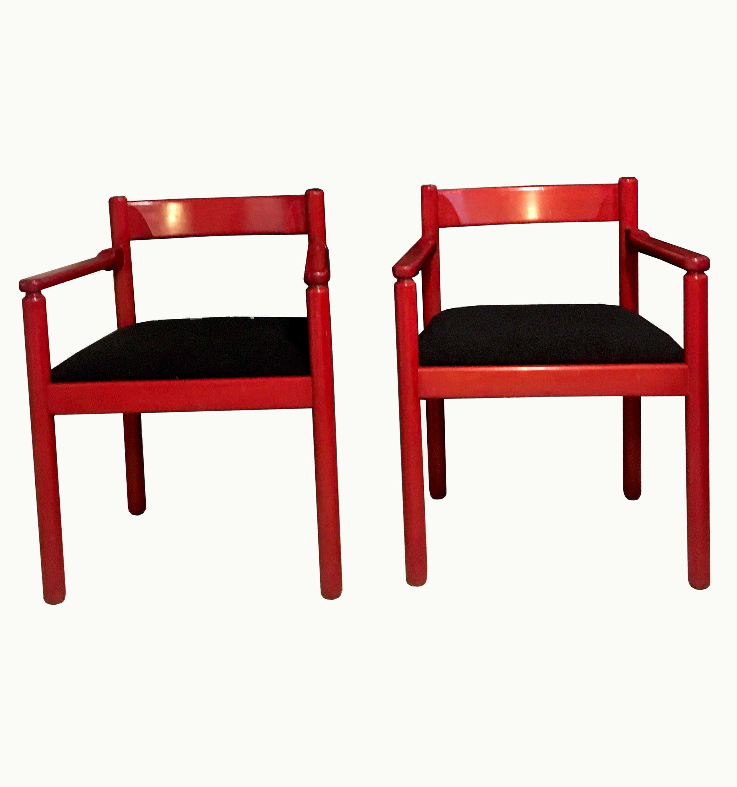 VIco Magistretti VIco Magistretti Pair Of Dining Room Chairs For Cassina