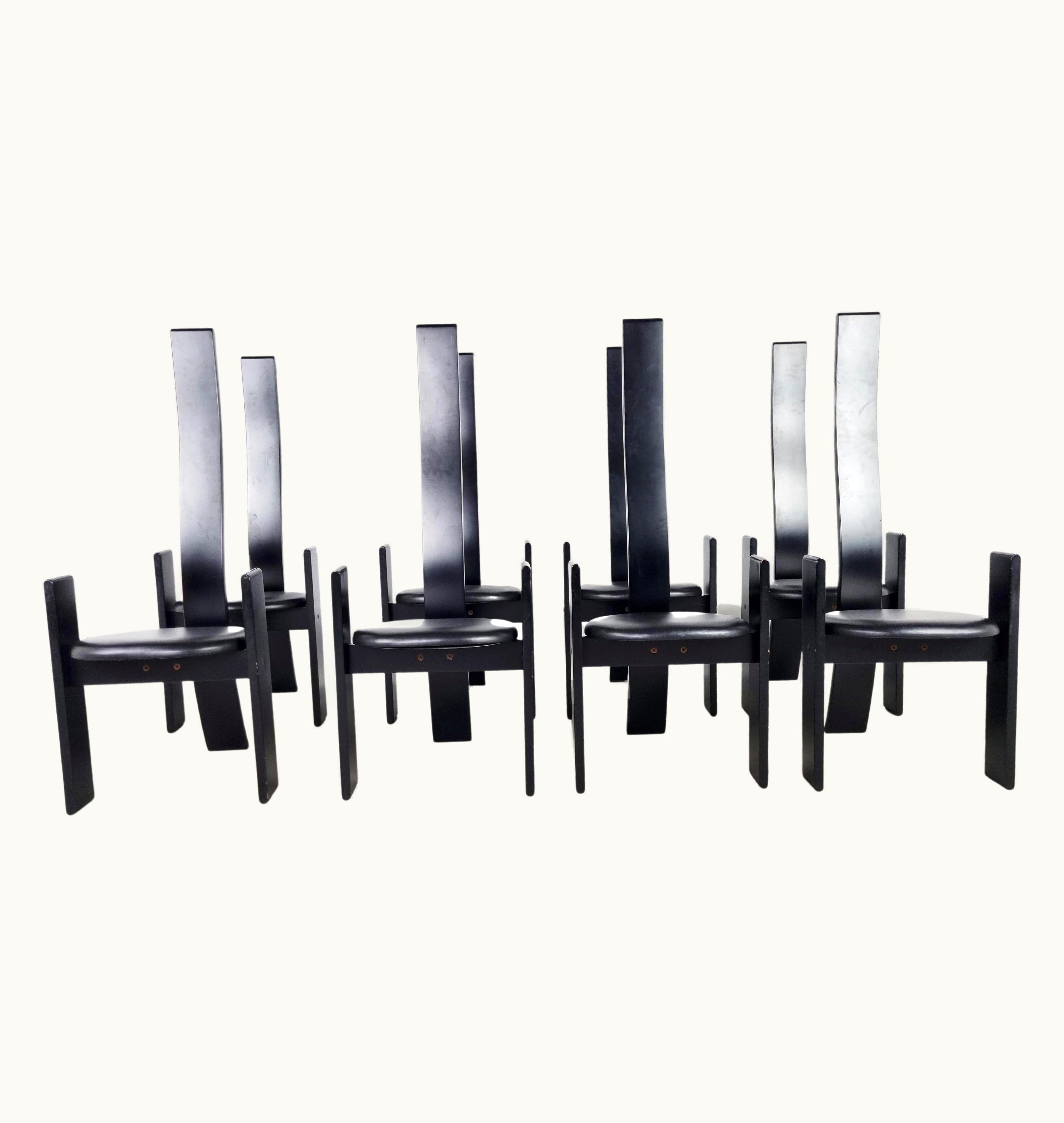 VIco Magistretti VIco Magistretti Golem Chairs By VIco Magistretti, Set Of 8, 1970s