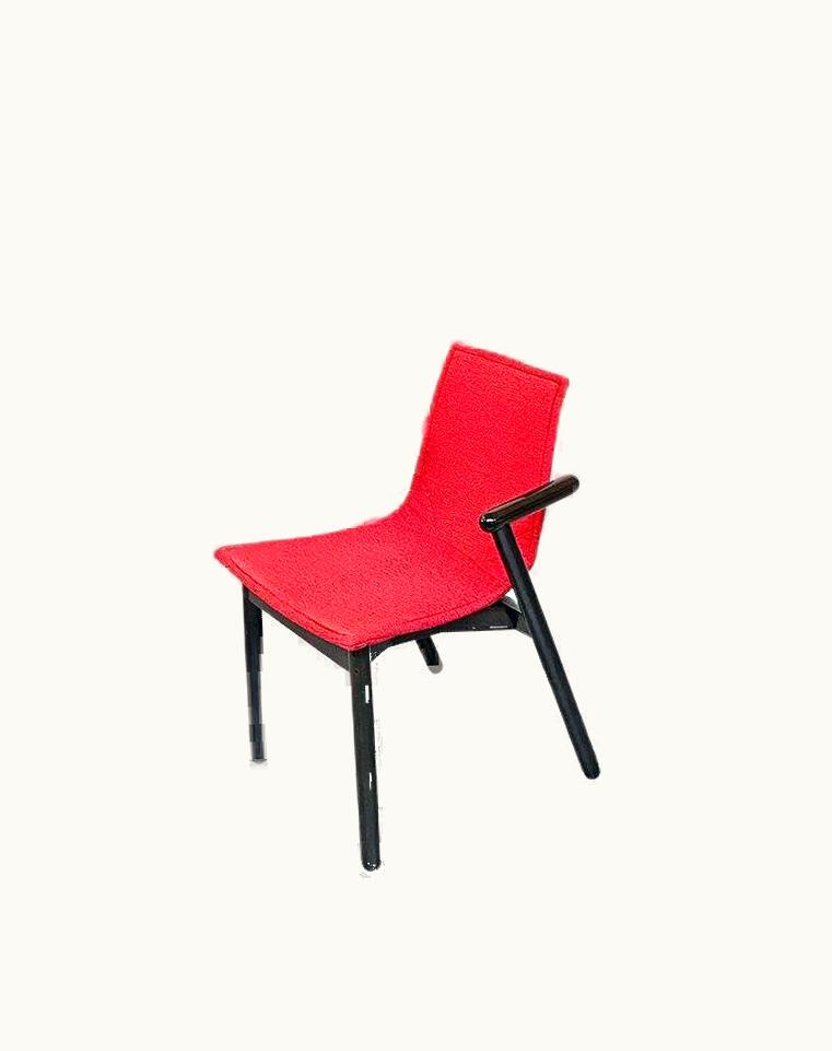 VIco Magistretti VIco Magistretti Italian Set Of Red Villabianca Chairs By VIco Magistretti For Cassina, 1985