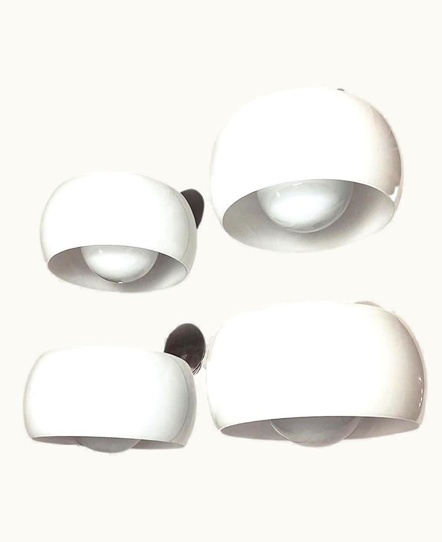 VIco Magistretti VIco Magistretti Italian Modern Glass And Metal Omega Appliques By VIco Magistretti Artemide 1970