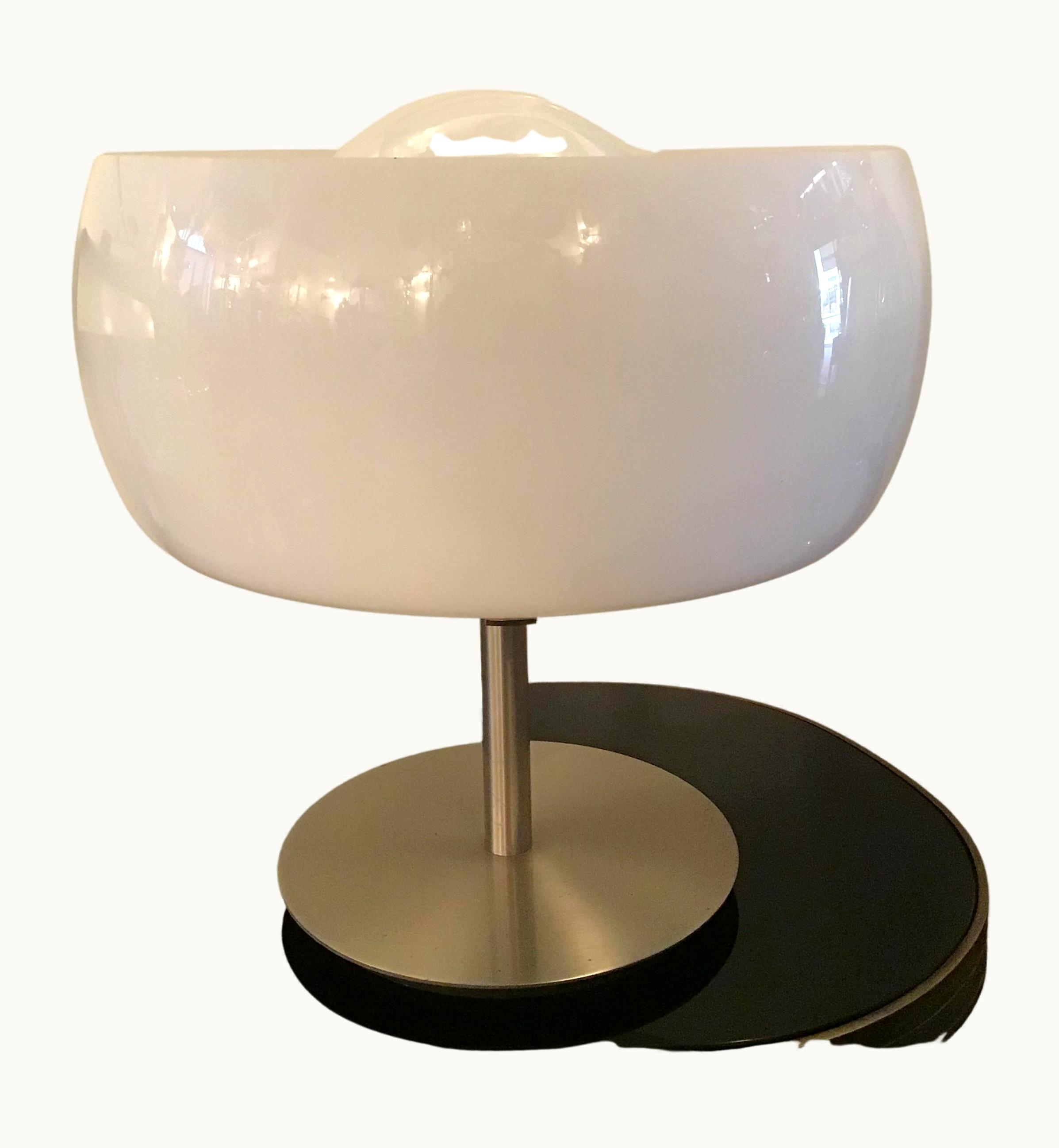VIco Magistretti VIco Magistretti Artemide VIco Magistretti Table Lamp Glass Metal Chrome 1964 Italy