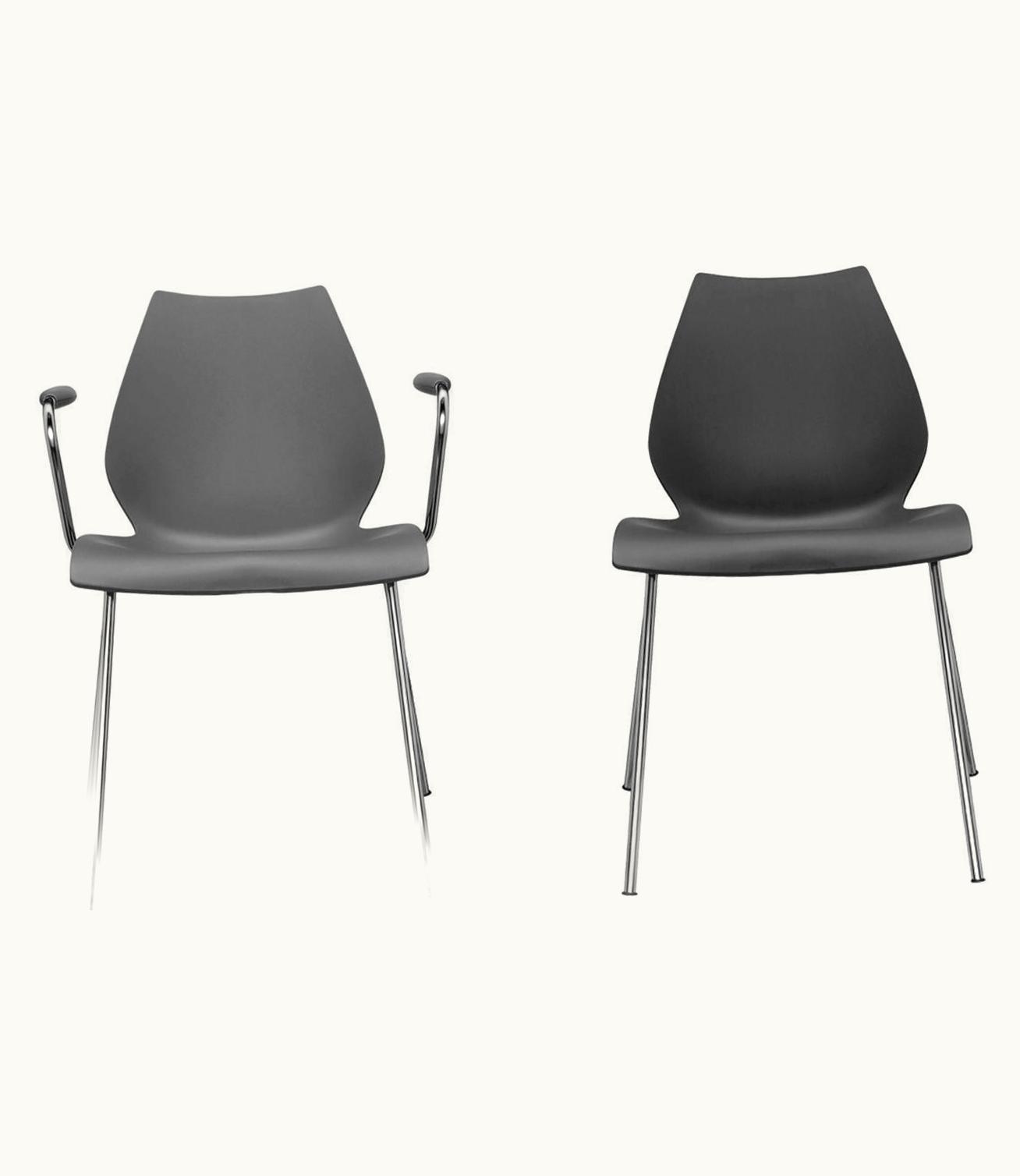 VIco Magistretti VIco Magistretti Set Of 2 Kartell Maui Armchair In Black By VIco Magistretti