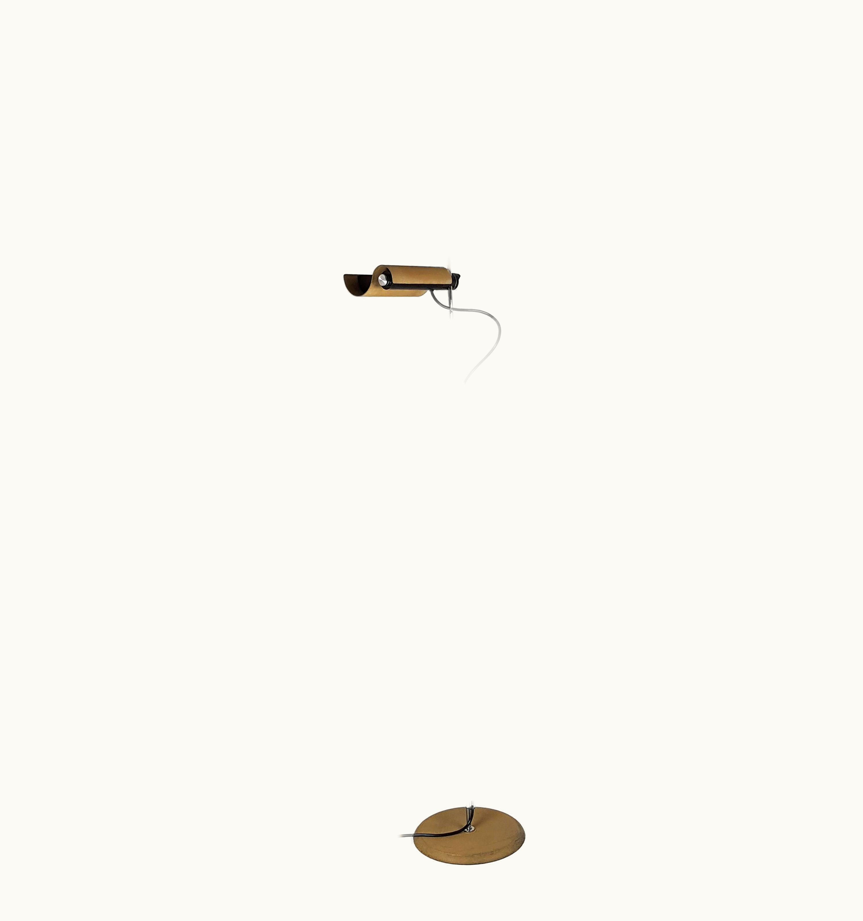 VIco Magistretti VIco Magistretti Chrome Plated & Tobacco Metal 333 DIM Floor Lamp By Magistretti For Oluce, 1975