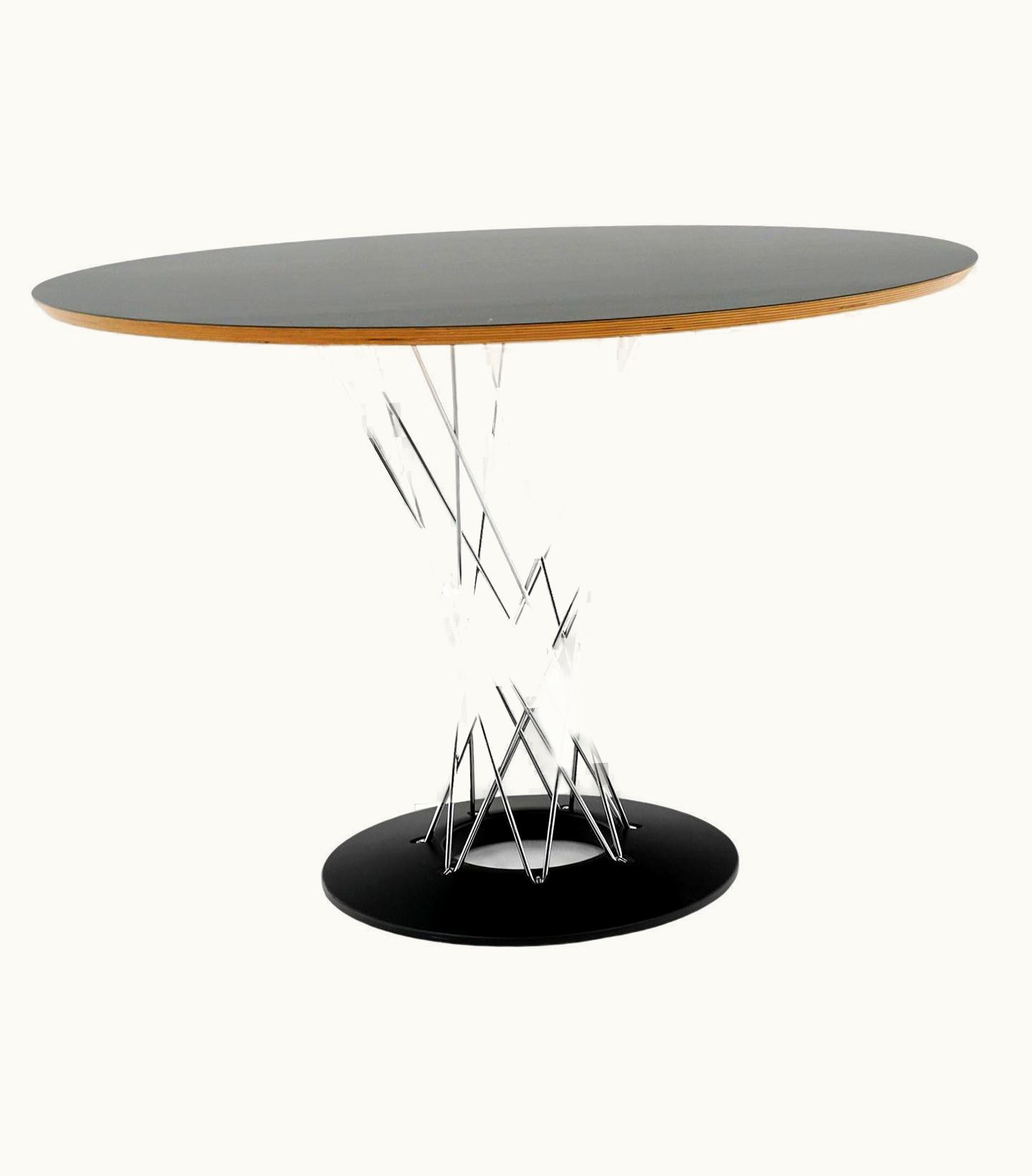 Isamu Noguchi Isamu Noguchi Cyclone Dining Table, Black Laminate And Chrome, Signed