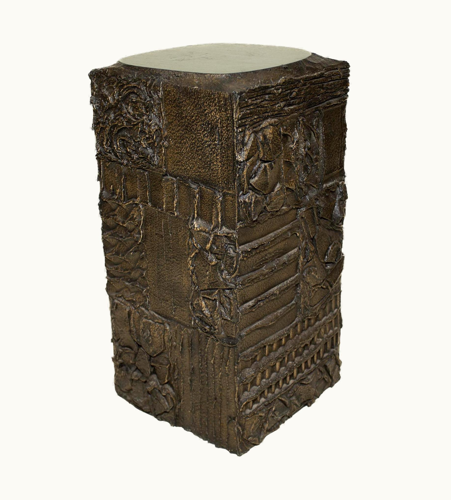 Paul Evans Paul Evans Sculpted Bronze Table/ Pedestal