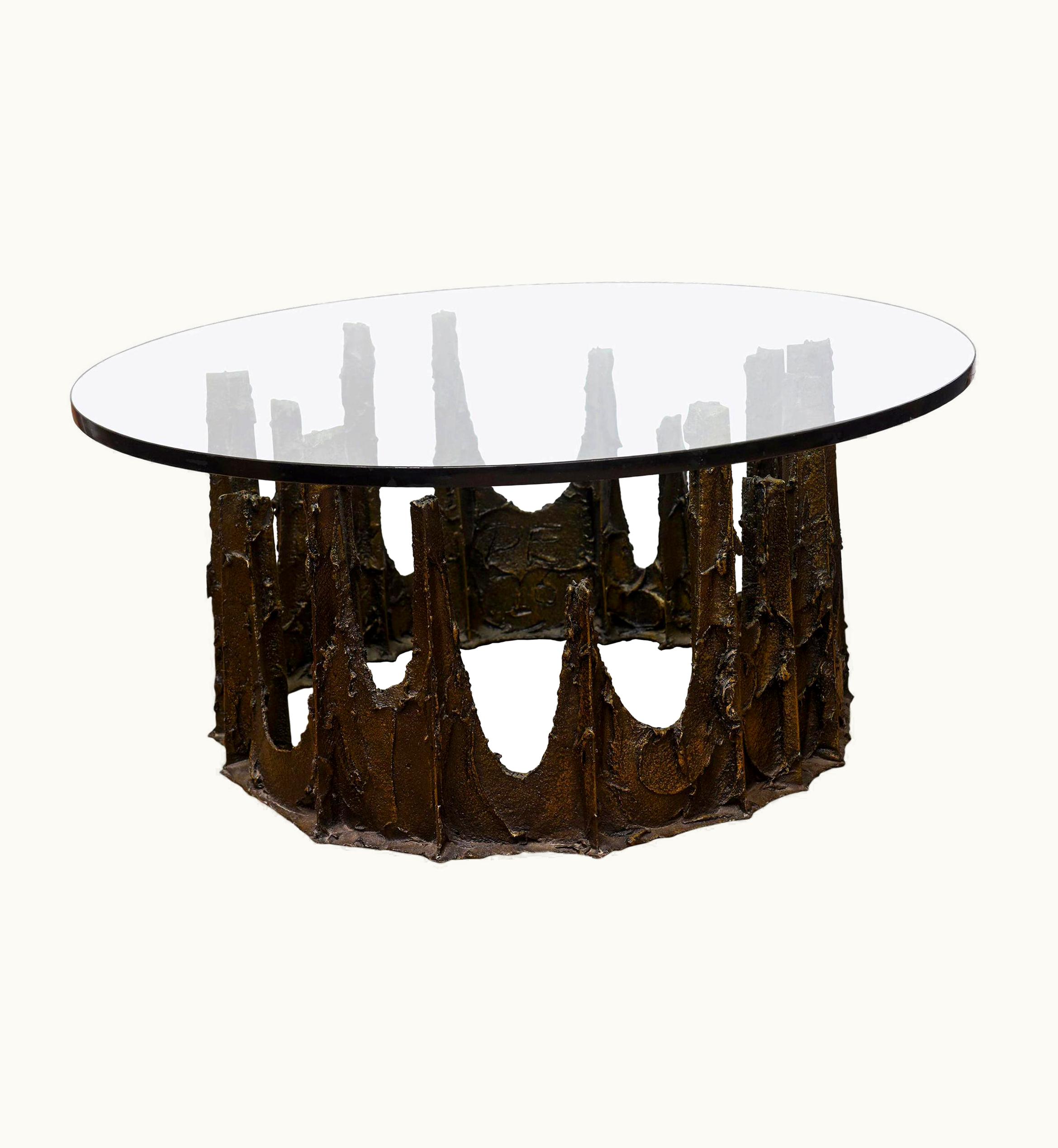 Paul Evans Paul Evans Signed Vintage Sculpted Bronze Stalagmite Cocktail Table