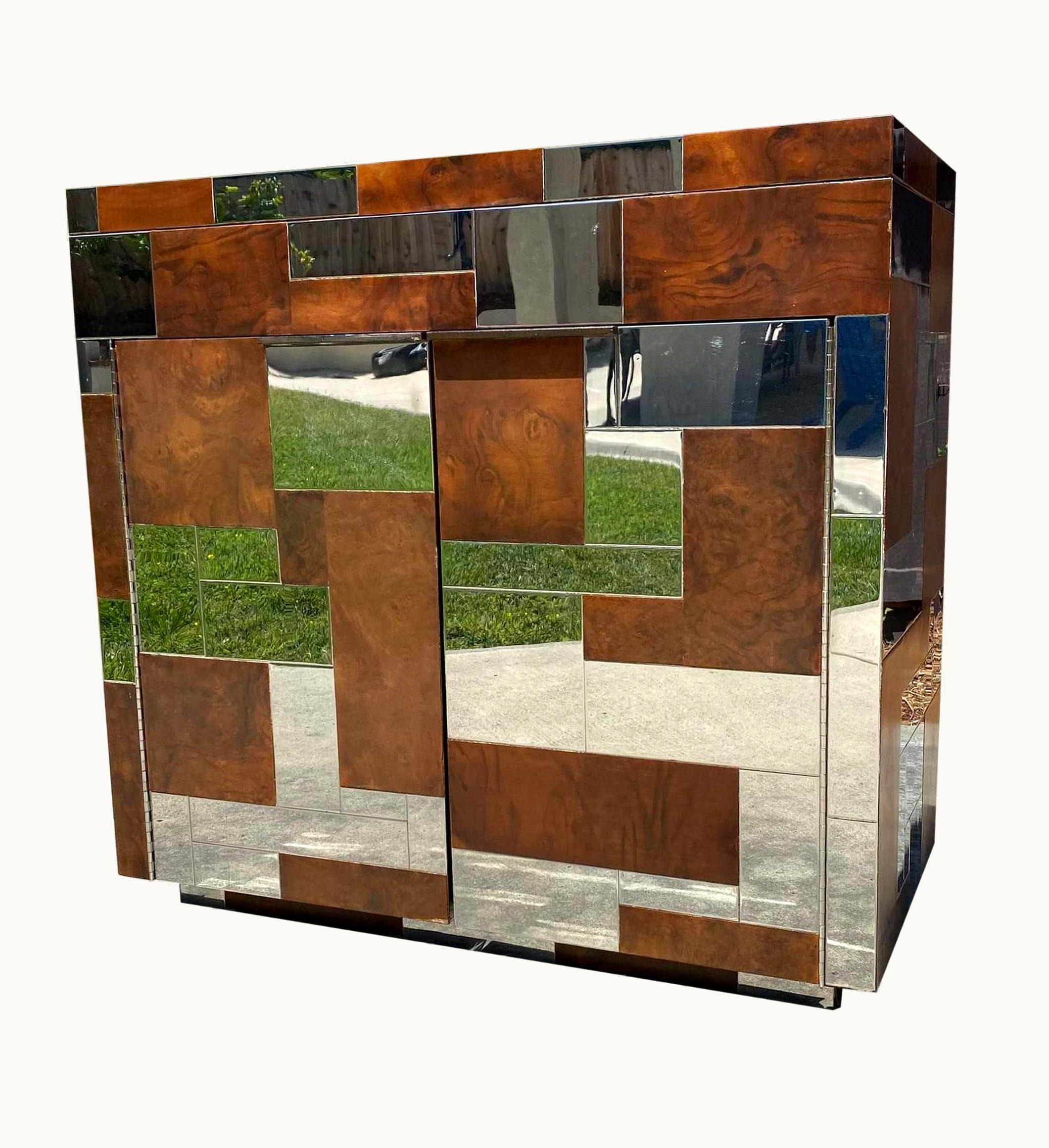 Paul Evans Paul Evans Flip Top Cityscape Bar Cabinet