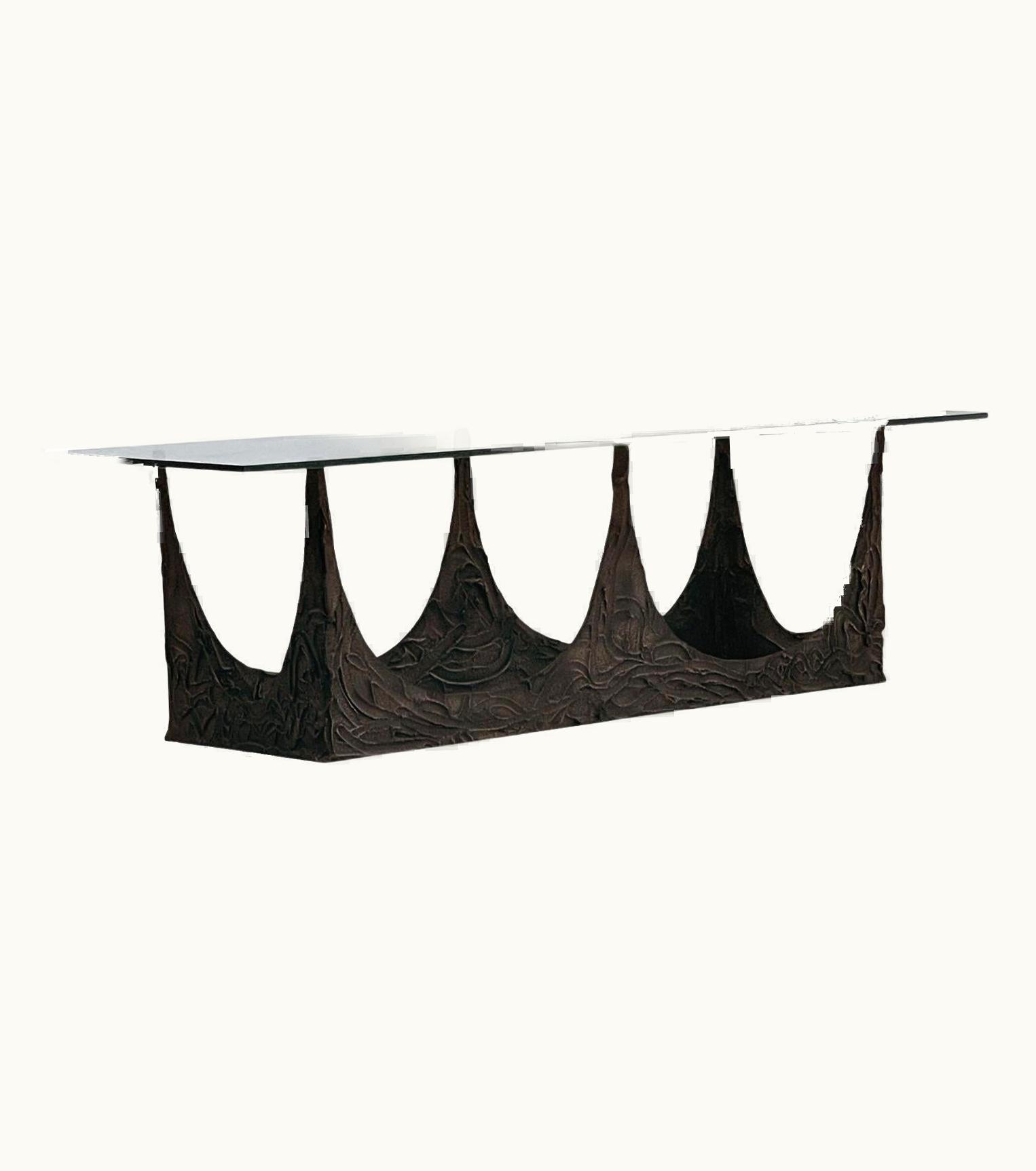 Paul Evans Paul Evans Studio Sculpted Bronze Cocktail Table Mid Century Brutalist Modern