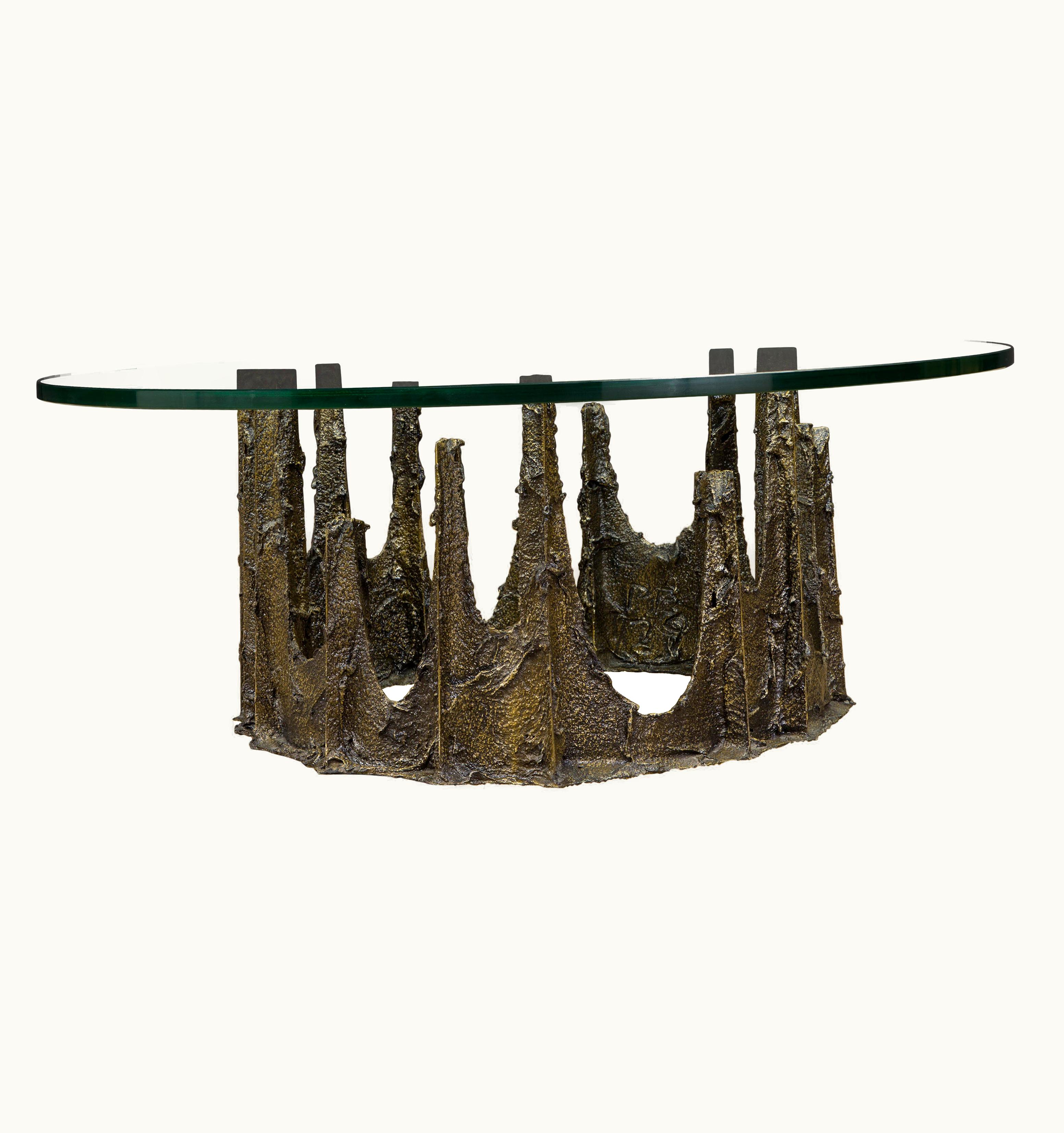 Paul Evans Paul Evans Sculpted Bronze Stalagmite Coffee Table, Signed And Dated 1979