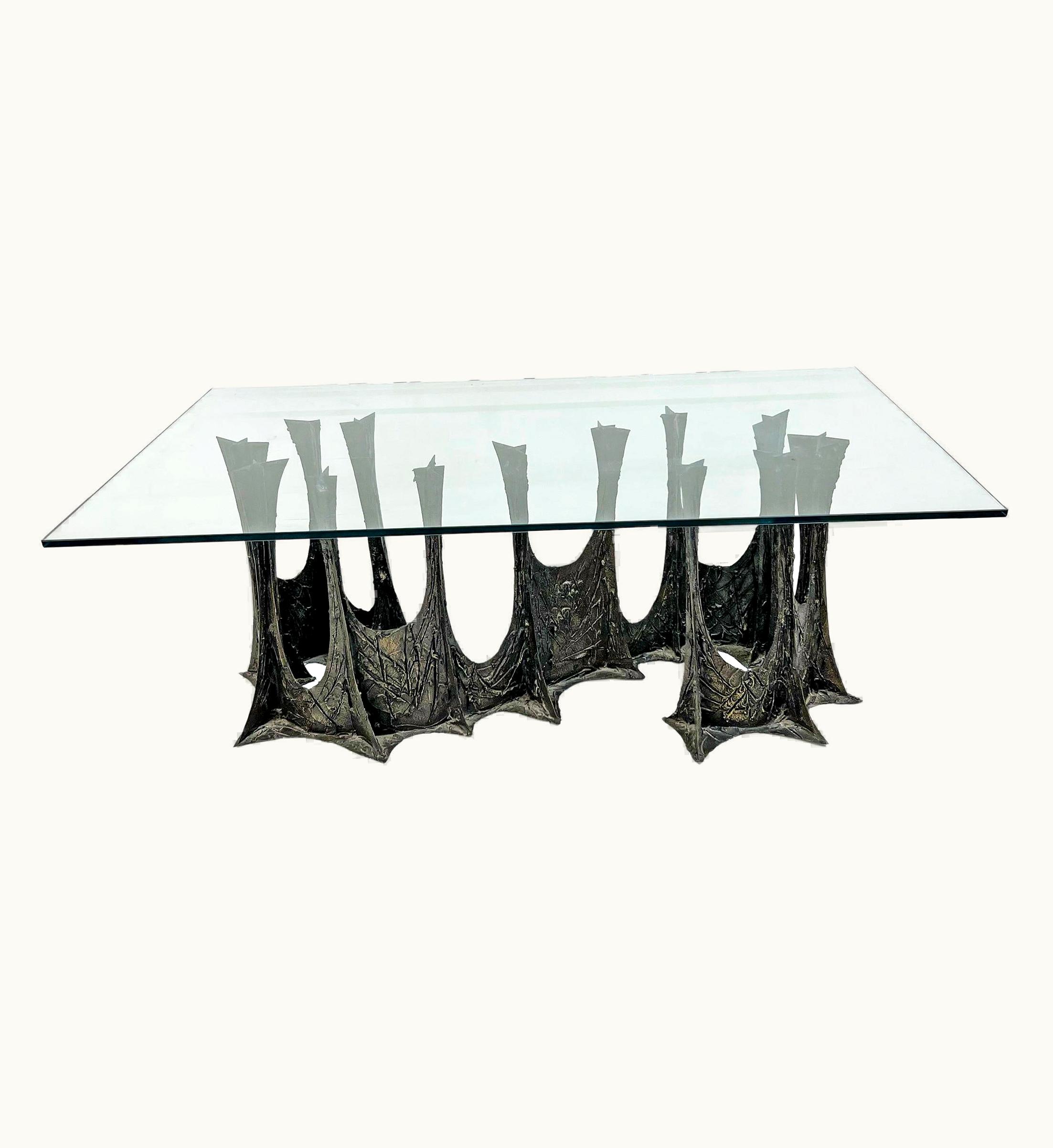 Paul Evans Paul Evans Stalagmite Bronze And Resin Dining Table PE102, Signed And Dated 1970
