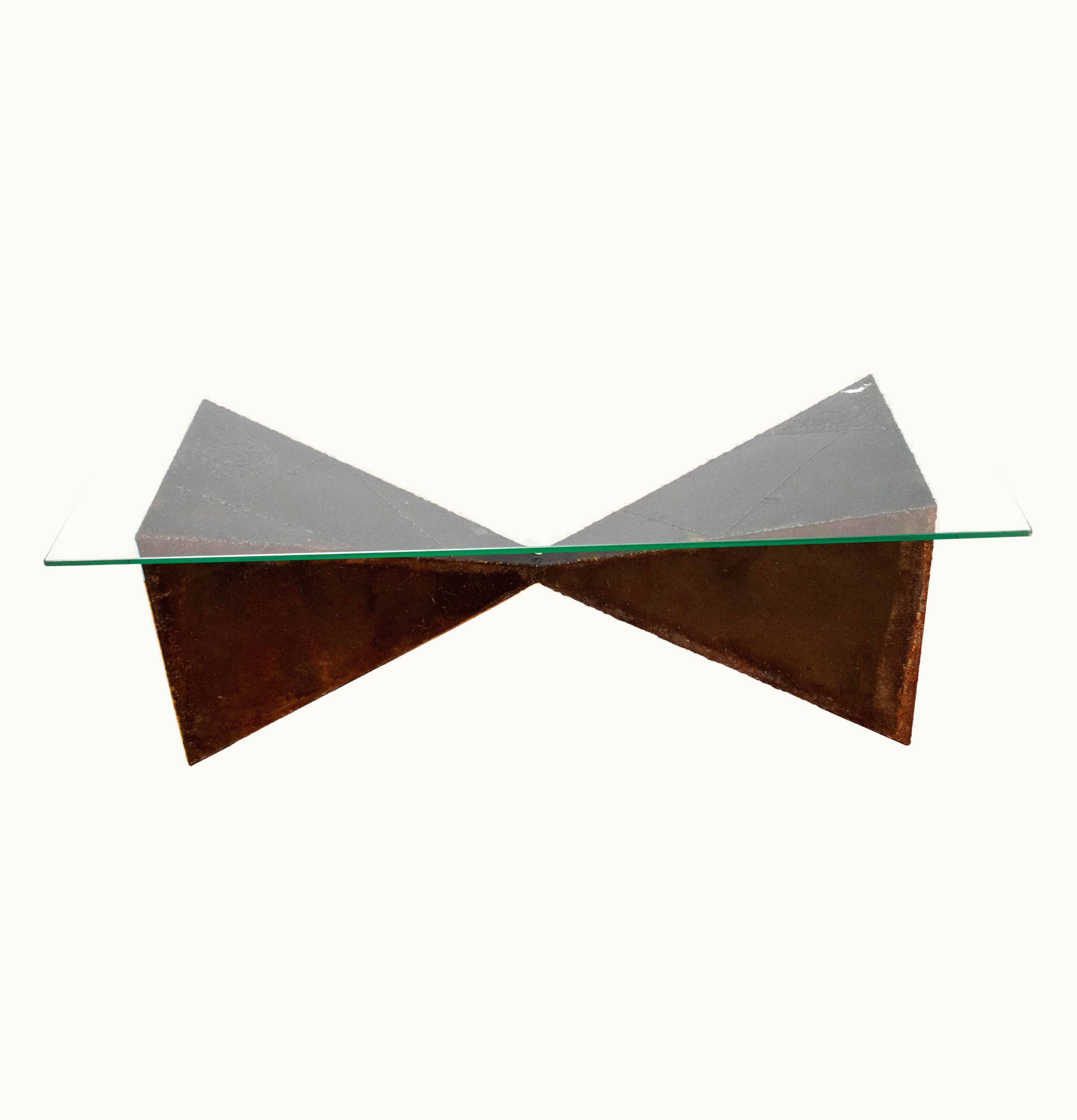 Paul Evans Paul Evans Brutalist Bowtie Coffee Table 1968