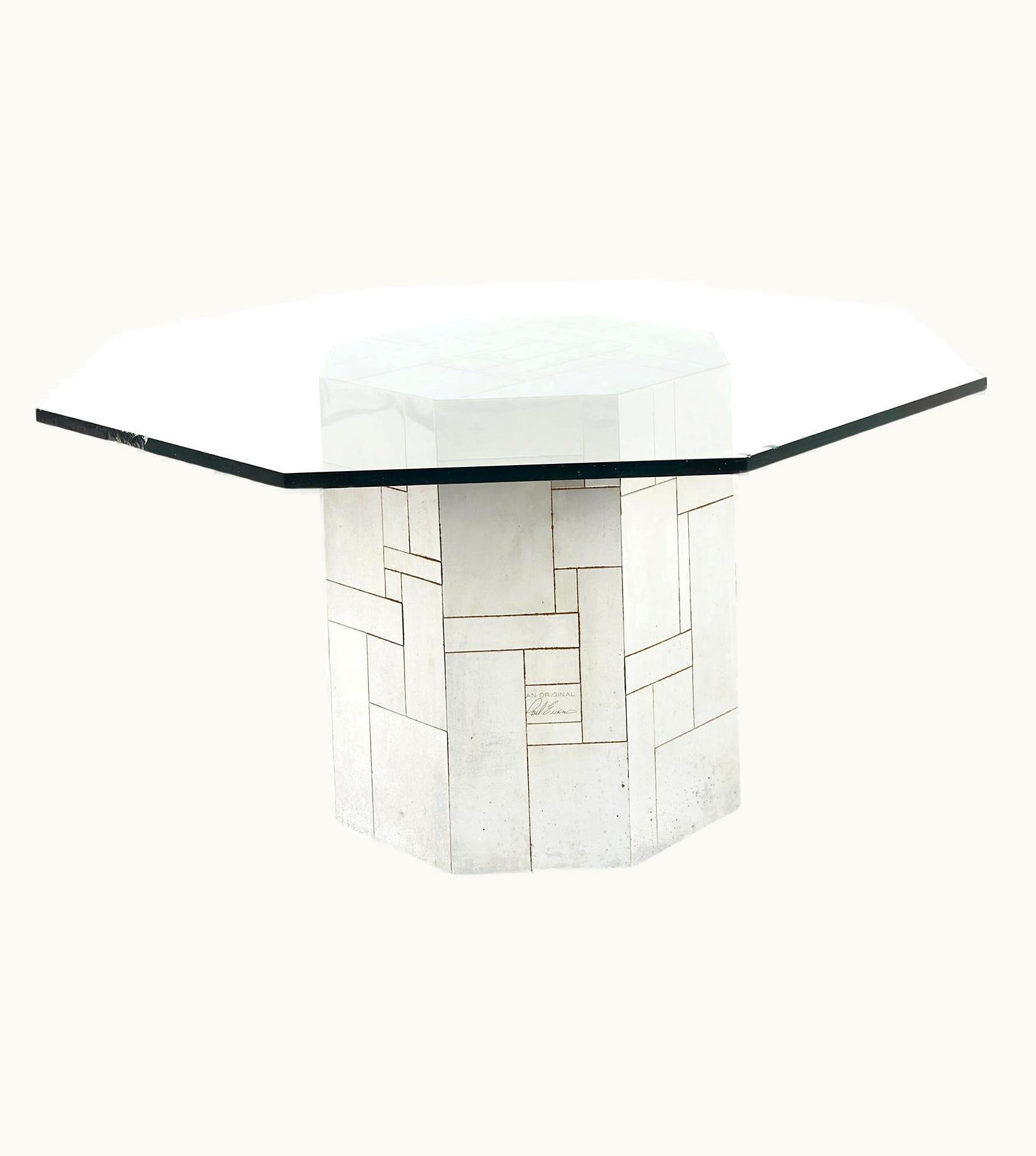 Paul Evans Paul Evans Signed Mid Century Chrome Cityscape Dining Table