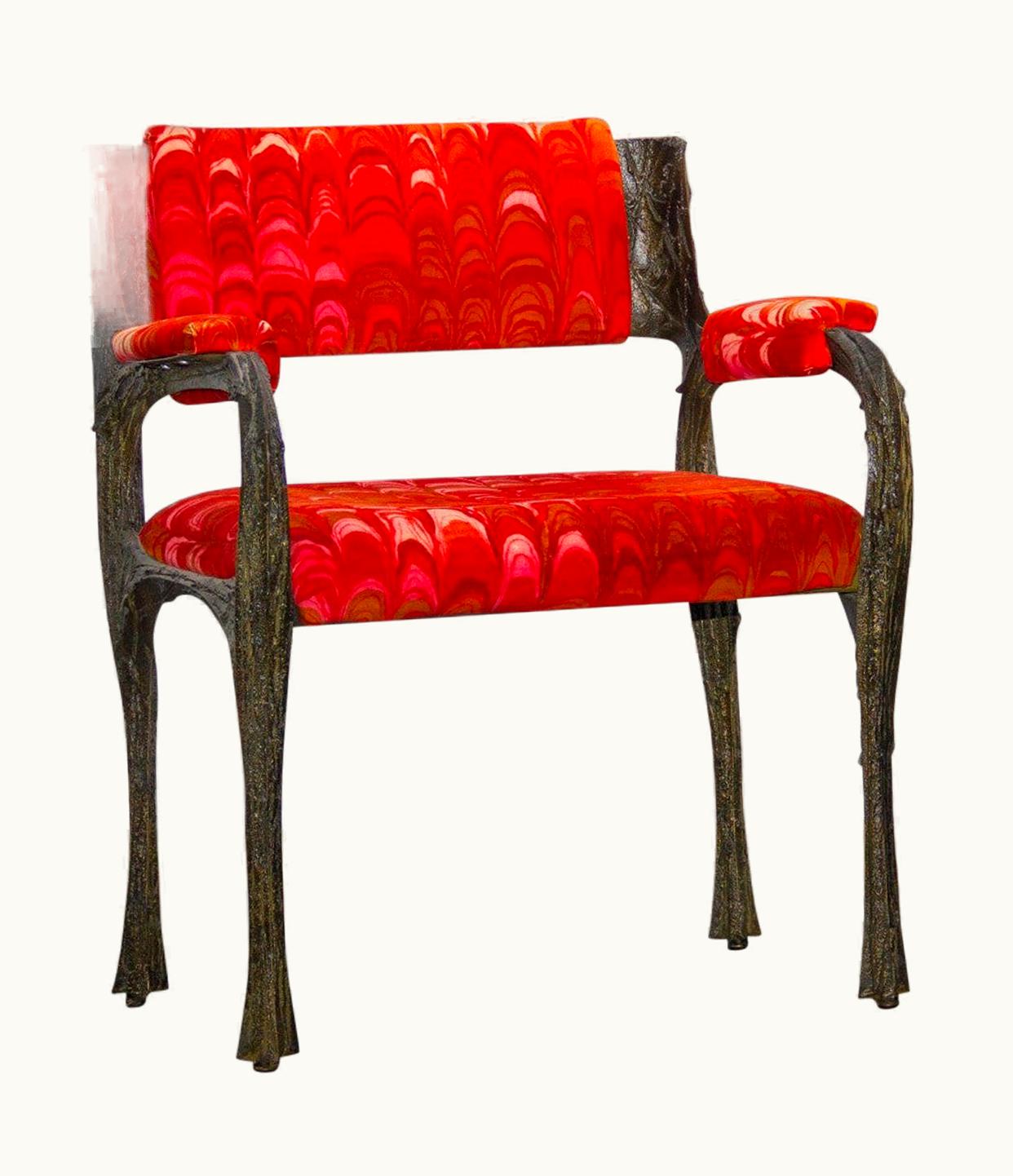 Paul Evans Paul Evans Single Paul Evans Sculpted Bronze Armchair, Late 1960s