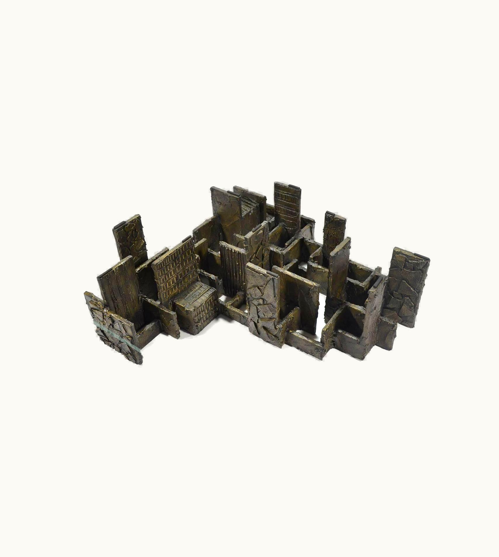 Paul Evans Paul Evans Rare Oversize Sculpted Bronze Coffee Table