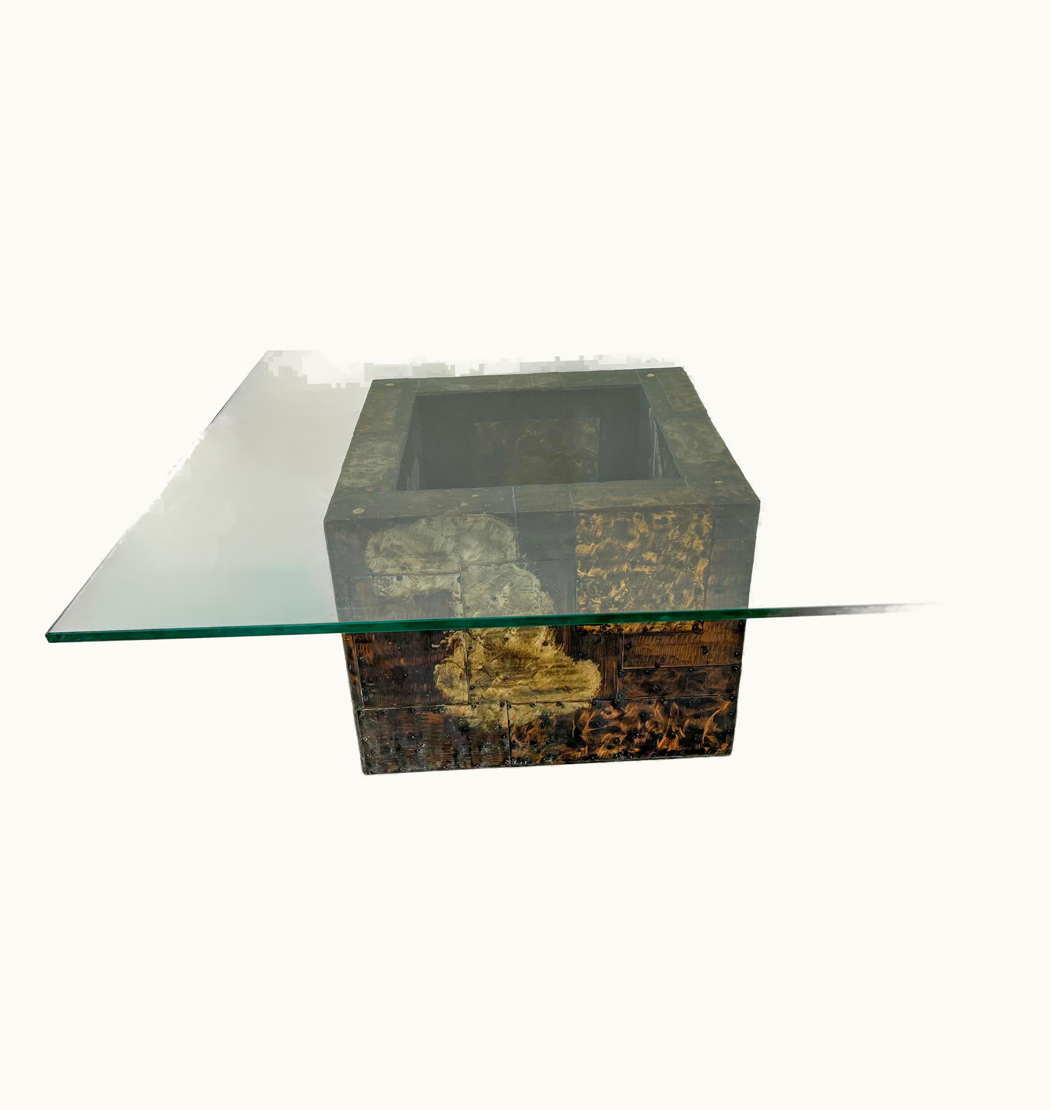 Paul Evans Paul Evans Patchwork Brutalist Center, Coffee Or Cocktail Table For Directional