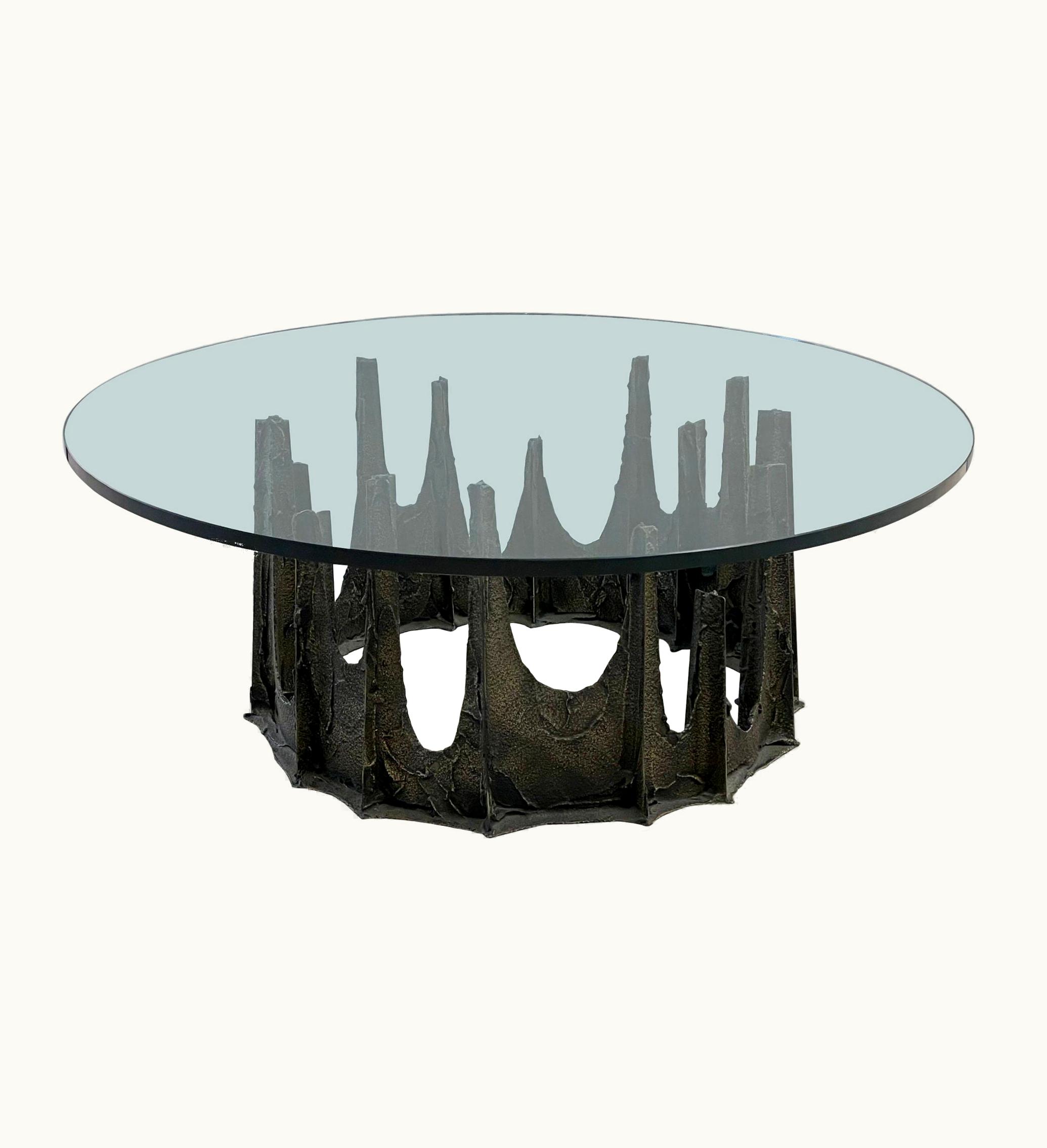 Paul Evans Paul Evans Mid-Century Modern Paul Evans Stalagmite Circular Coffee Table, Brutalist, 1970s