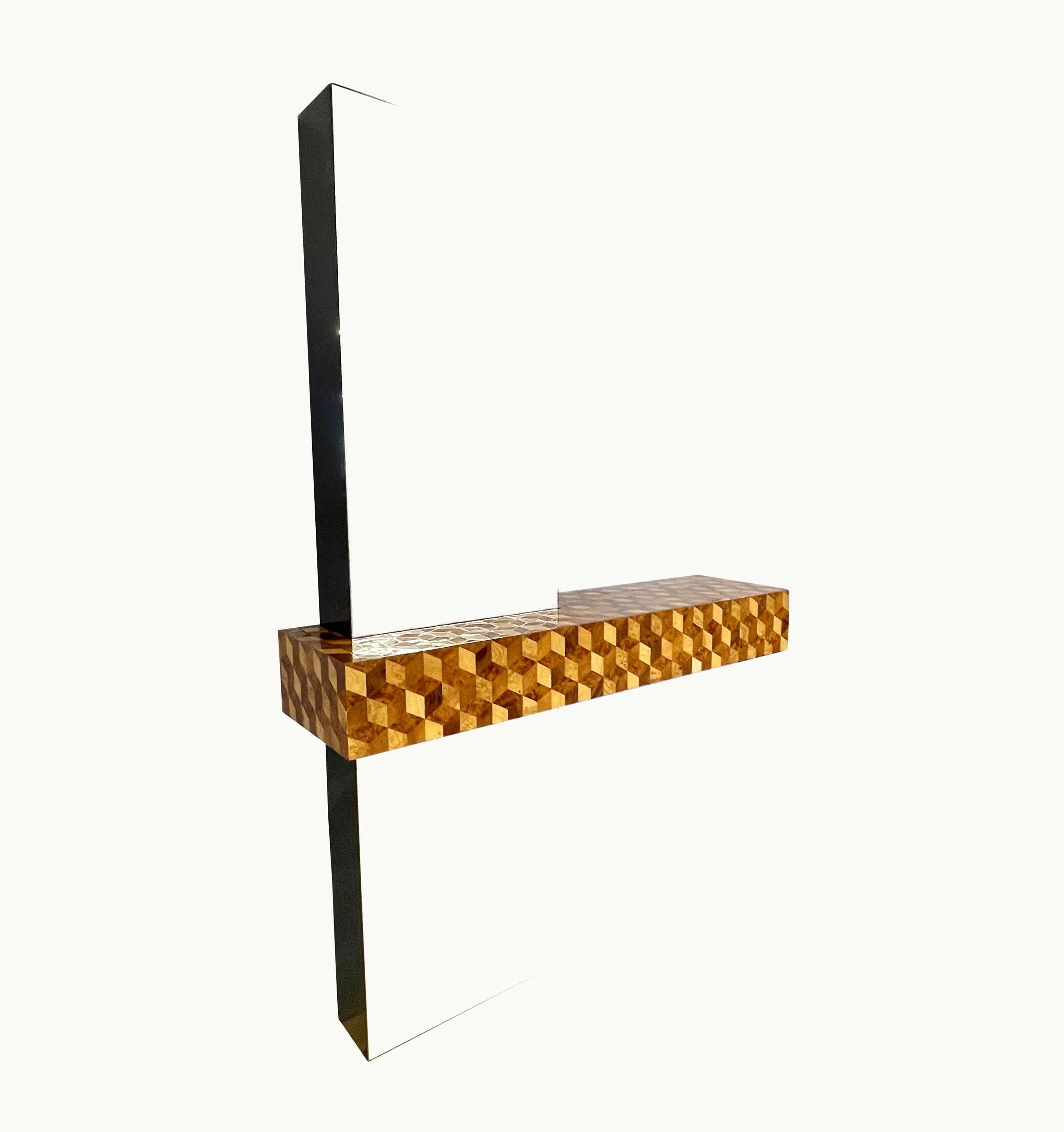 Paul Evans Paul Evans Console With Mirror, Mid Century Modern, 1978, Hollywood Regency