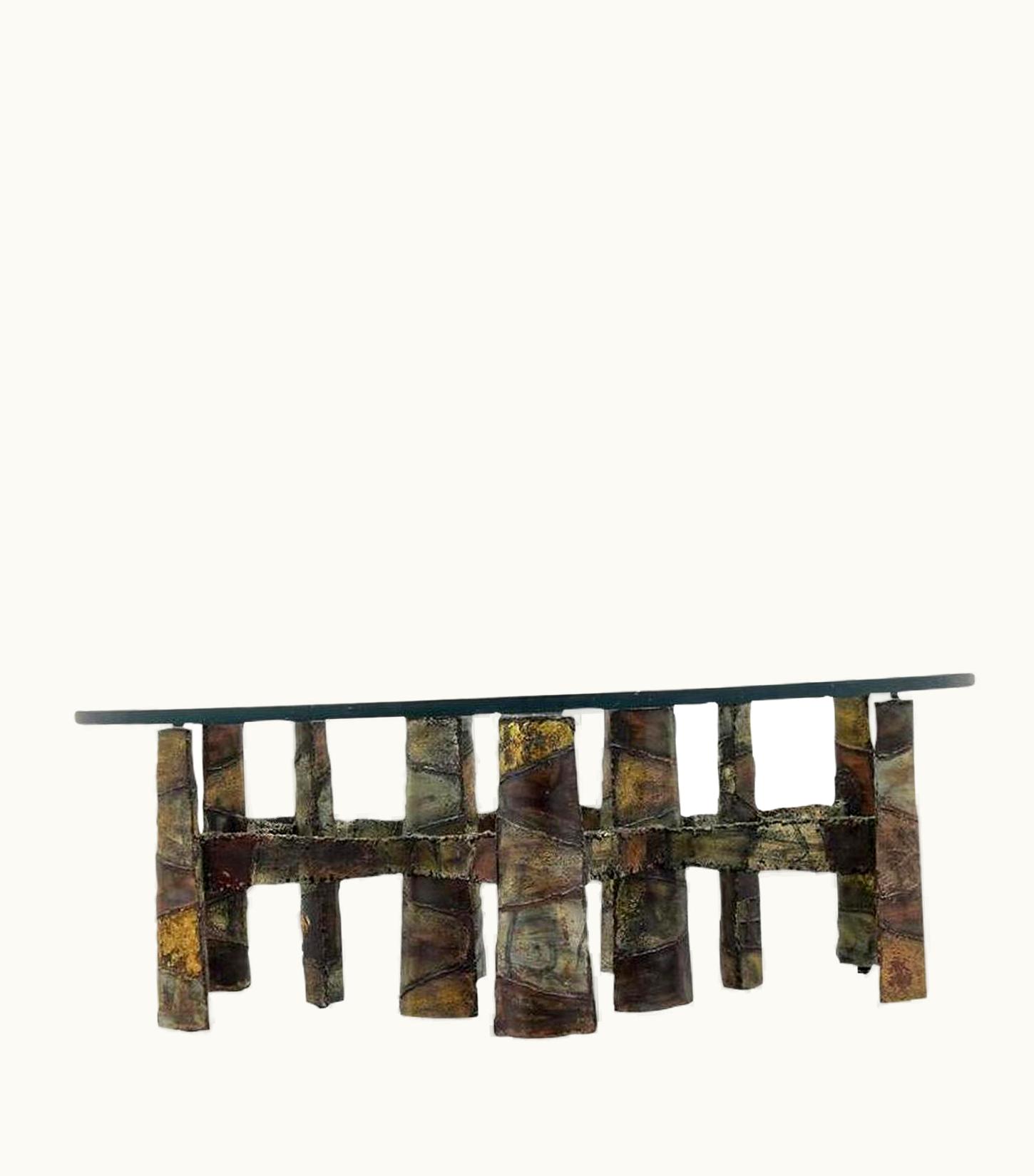 Paul Evans Paul Evans Welded And Painted Steel Paul Evans Studio Circular Coffee Table