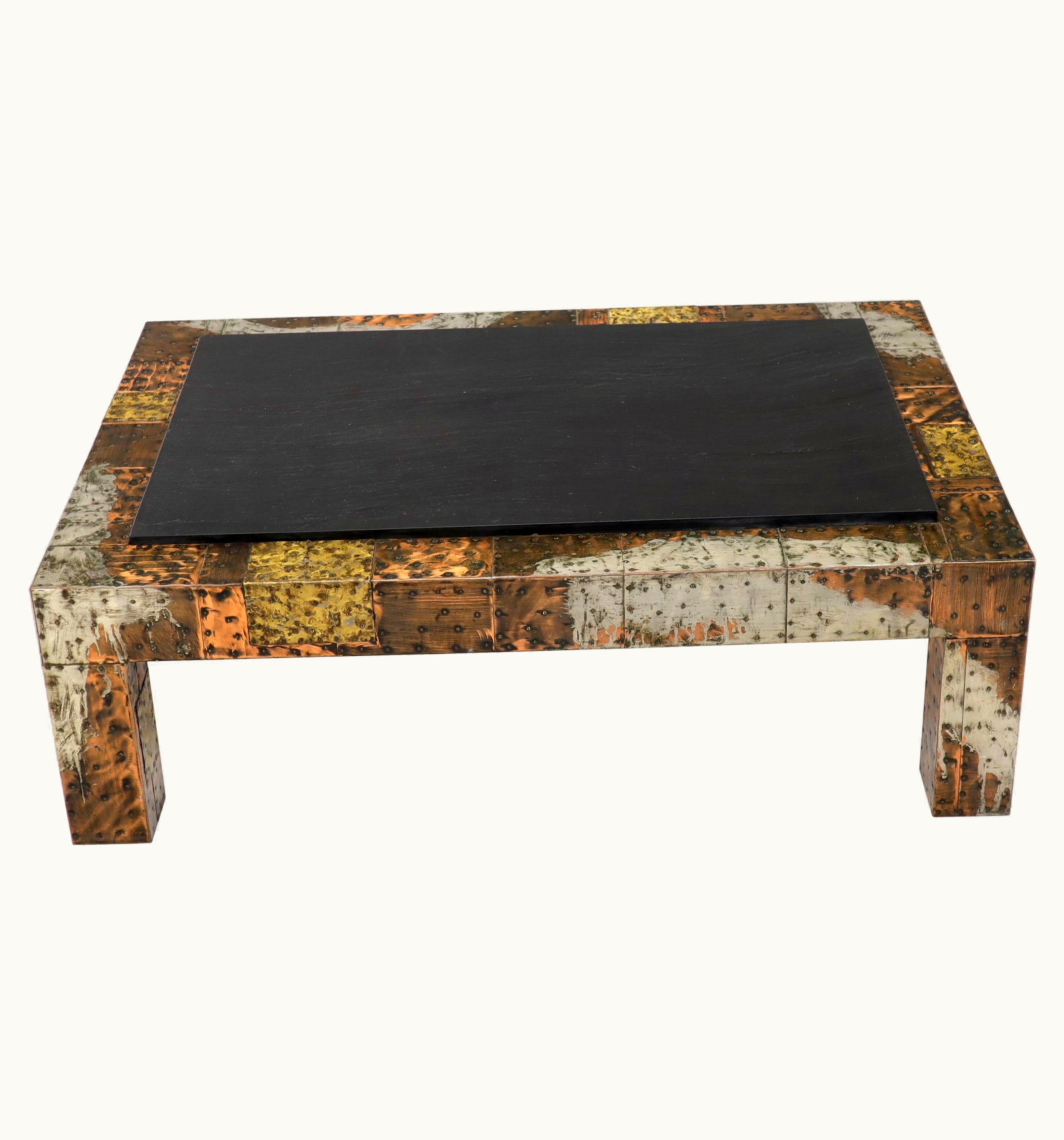 Paul Evans Paul Evans Mid-Century Modern Rectangular Coffee Table With Slate Top