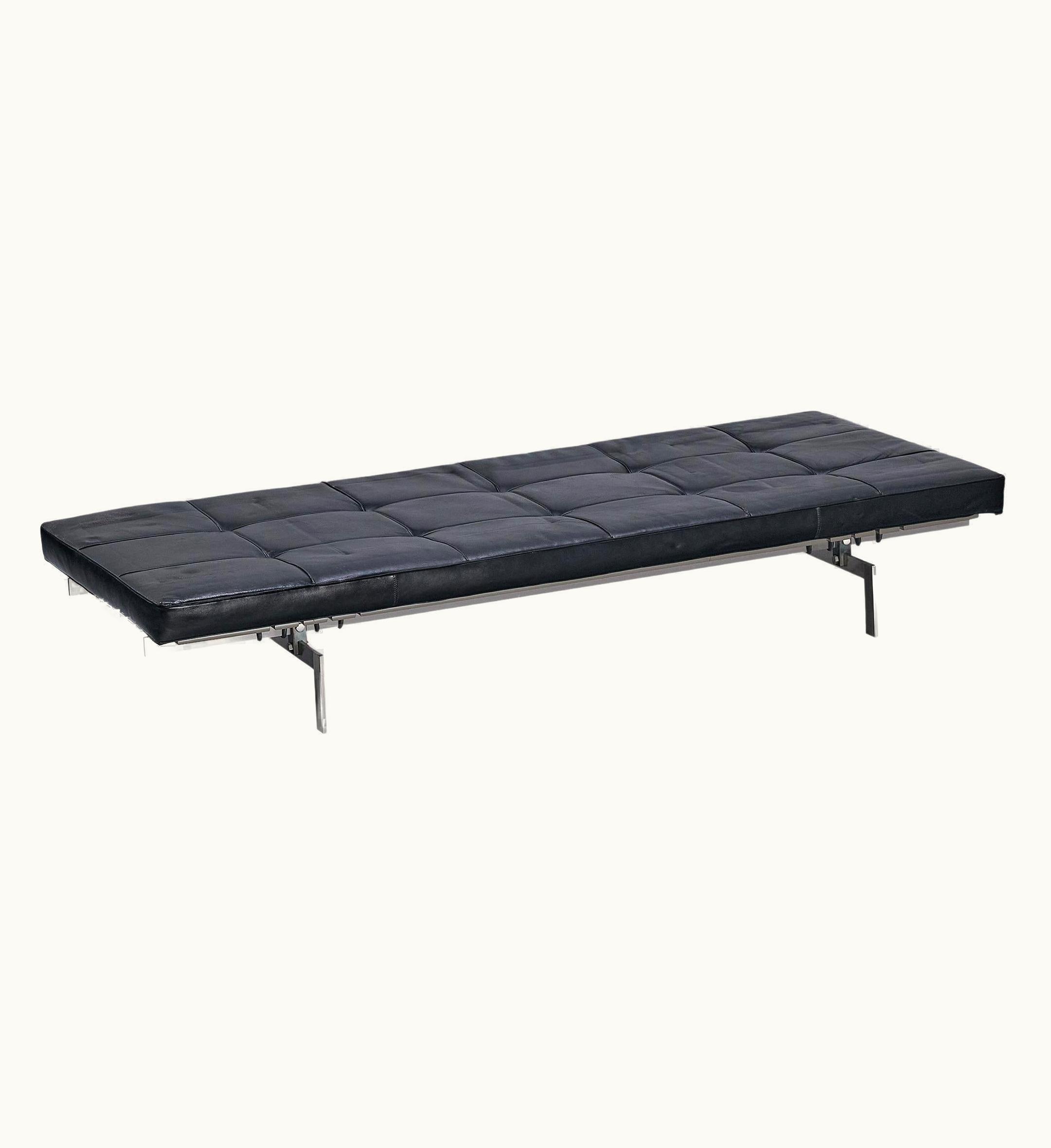 Poul Kjærholm Poul Kjærholm For E. Kold Christensen 'PK80' Daybed In Leather And Steel