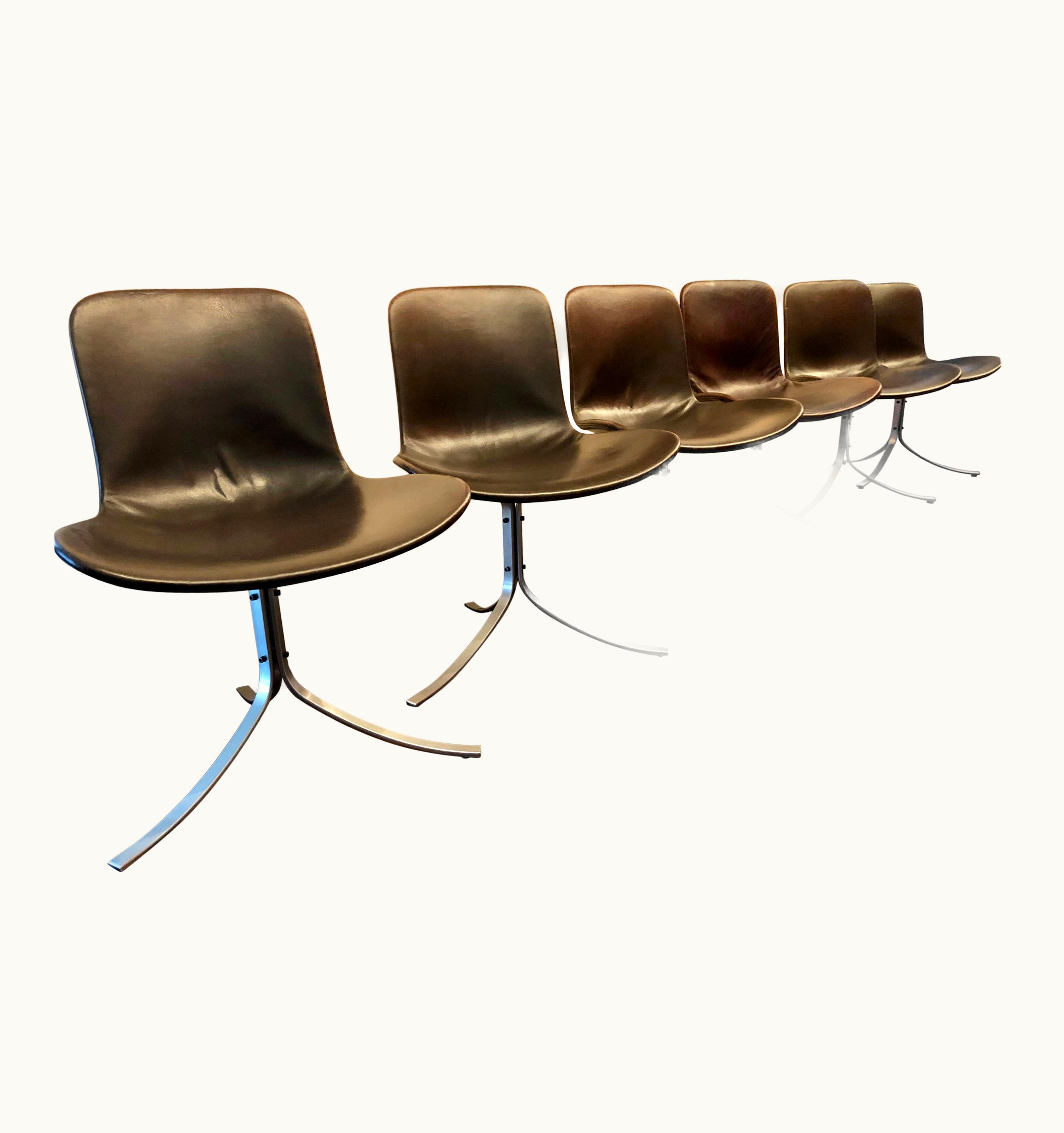 Poul Kjærholm Poul Kjærholm 6 Chairs PK9 From Poul Kjaerholm For Kold Christensen