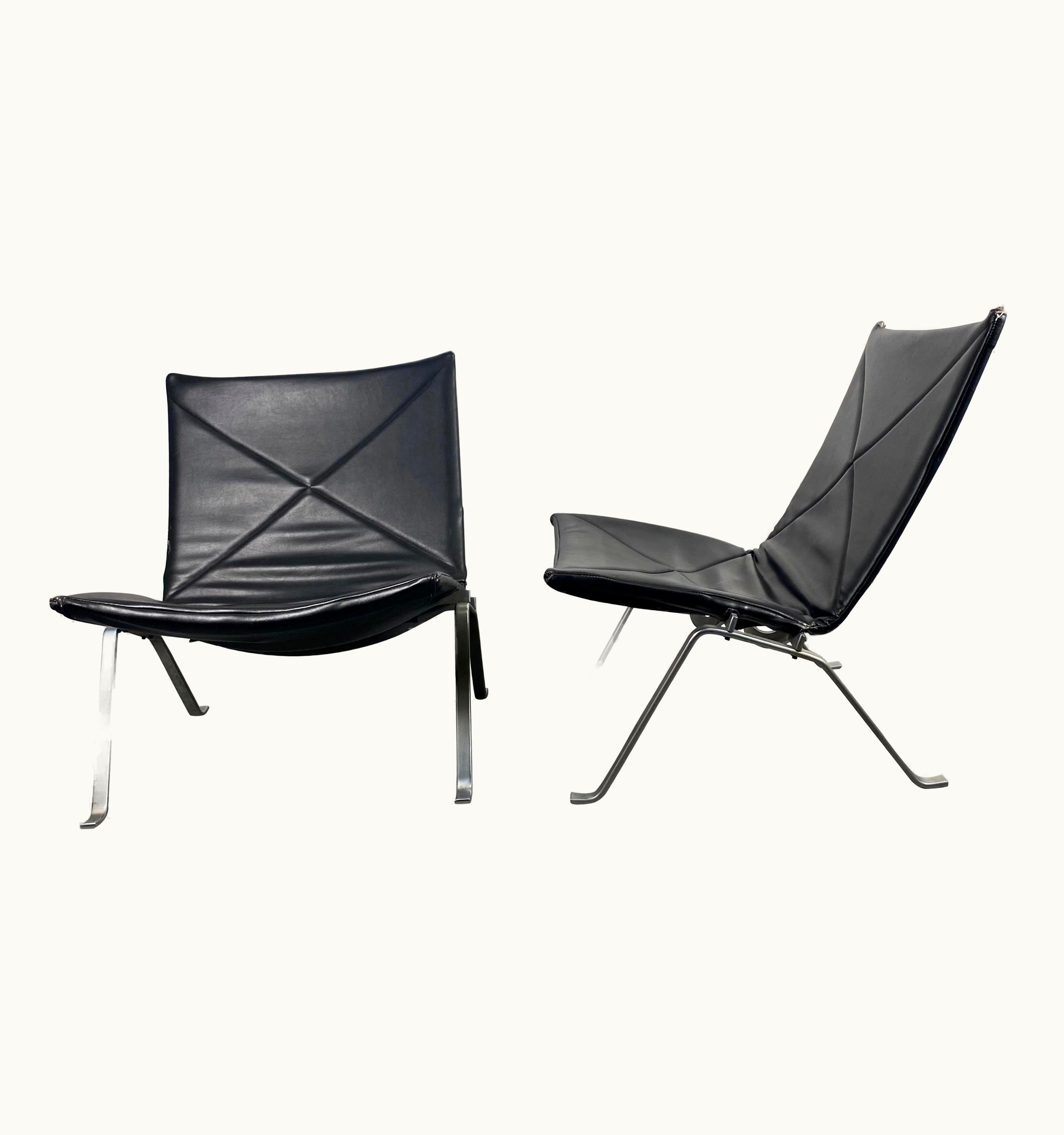Poul Kjærholm Poul Kjærholm Matched Pair PK22 Lounge Chairs By Poul Kjærholm For E Kold Christensen