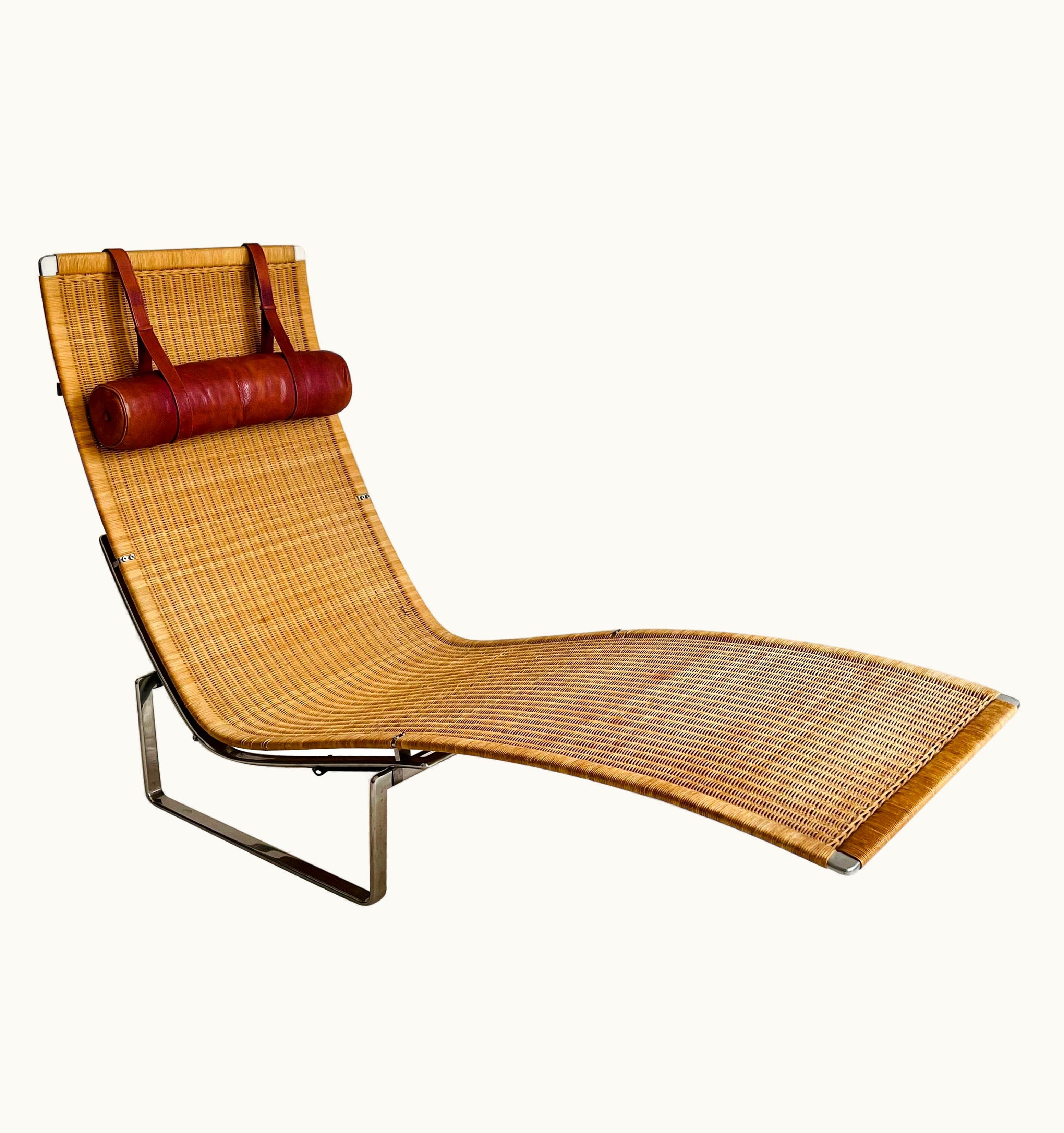 Poul Kjærholm Poul Kjaerholm PK24 Chaise Lounge By Kold Christensen, Denmark, 1970s