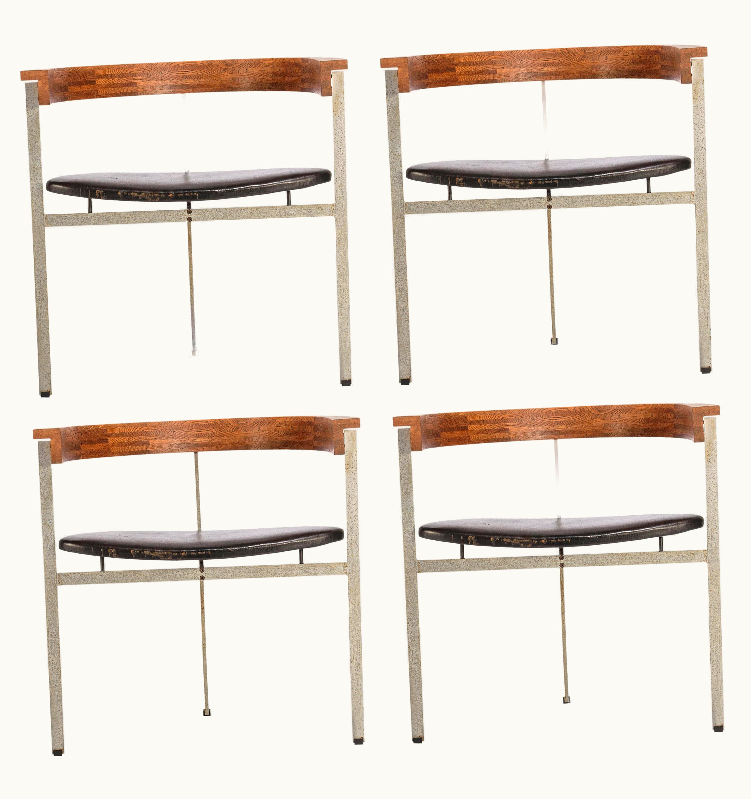 Poul Kjærholm Poul Kjærholm Set Of Four Poul Kjærholm For E. Kold Christiansen PK11 Dining Chairs