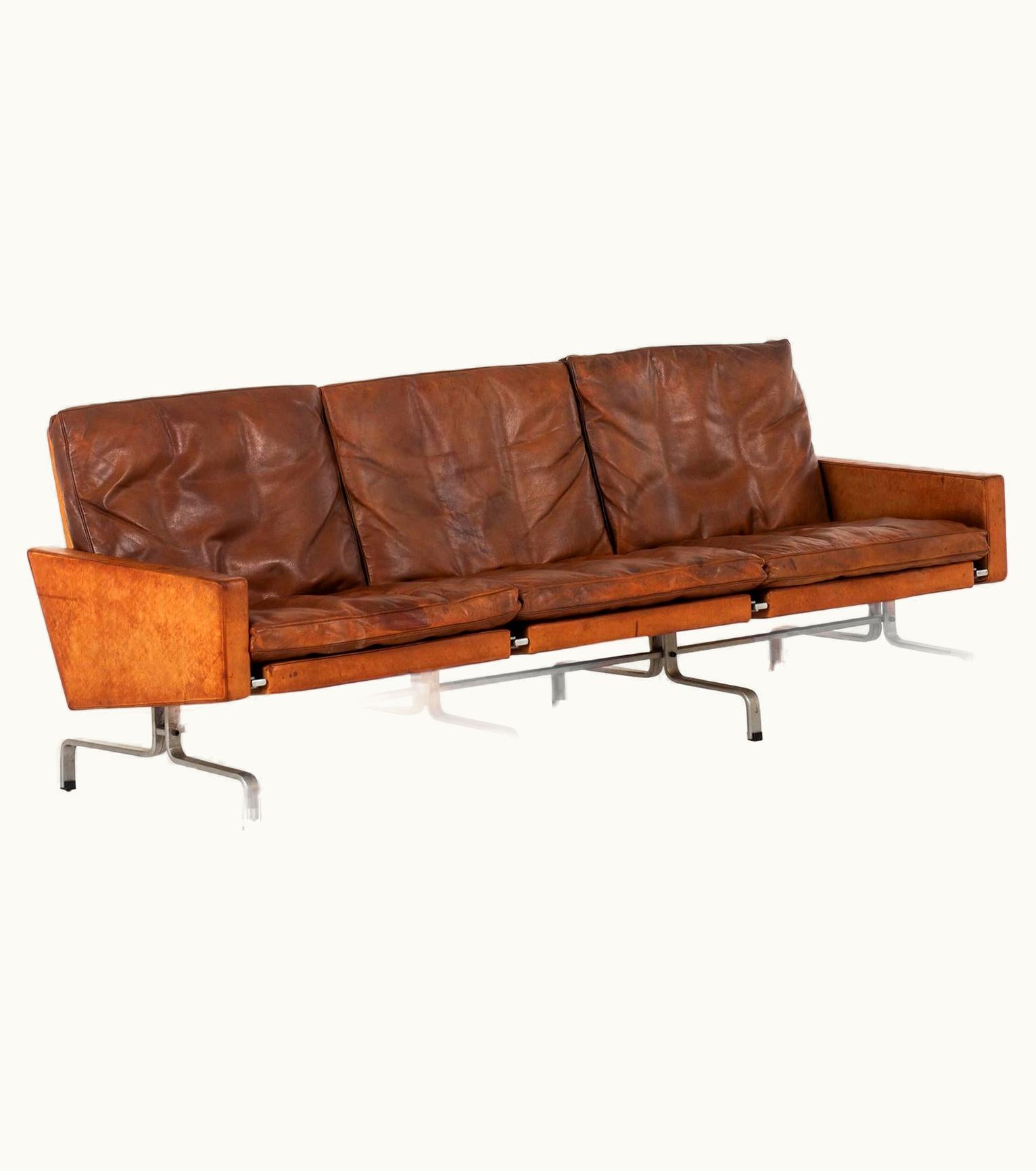 Poul Kjærholm Poul Kjærholm PK-31/3 Sofa By E. Kold Christensen In Denmark