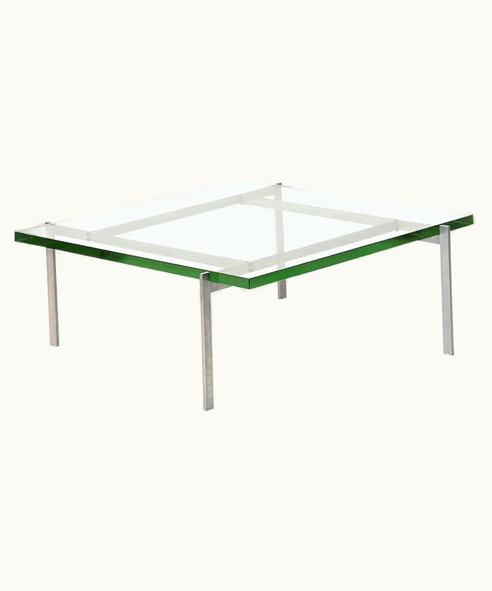 Poul Kjærholm Poul Kjærholm 1950s PK-61 Glass Top Low Table By Poul Kjaerholm For E. Kold Christensen