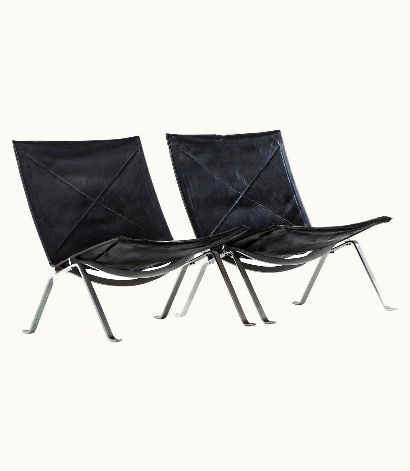 Poul Kjærholm Poul Kjærholm PK-22 Easy Chairs By E. Kold Christensen In Denmark