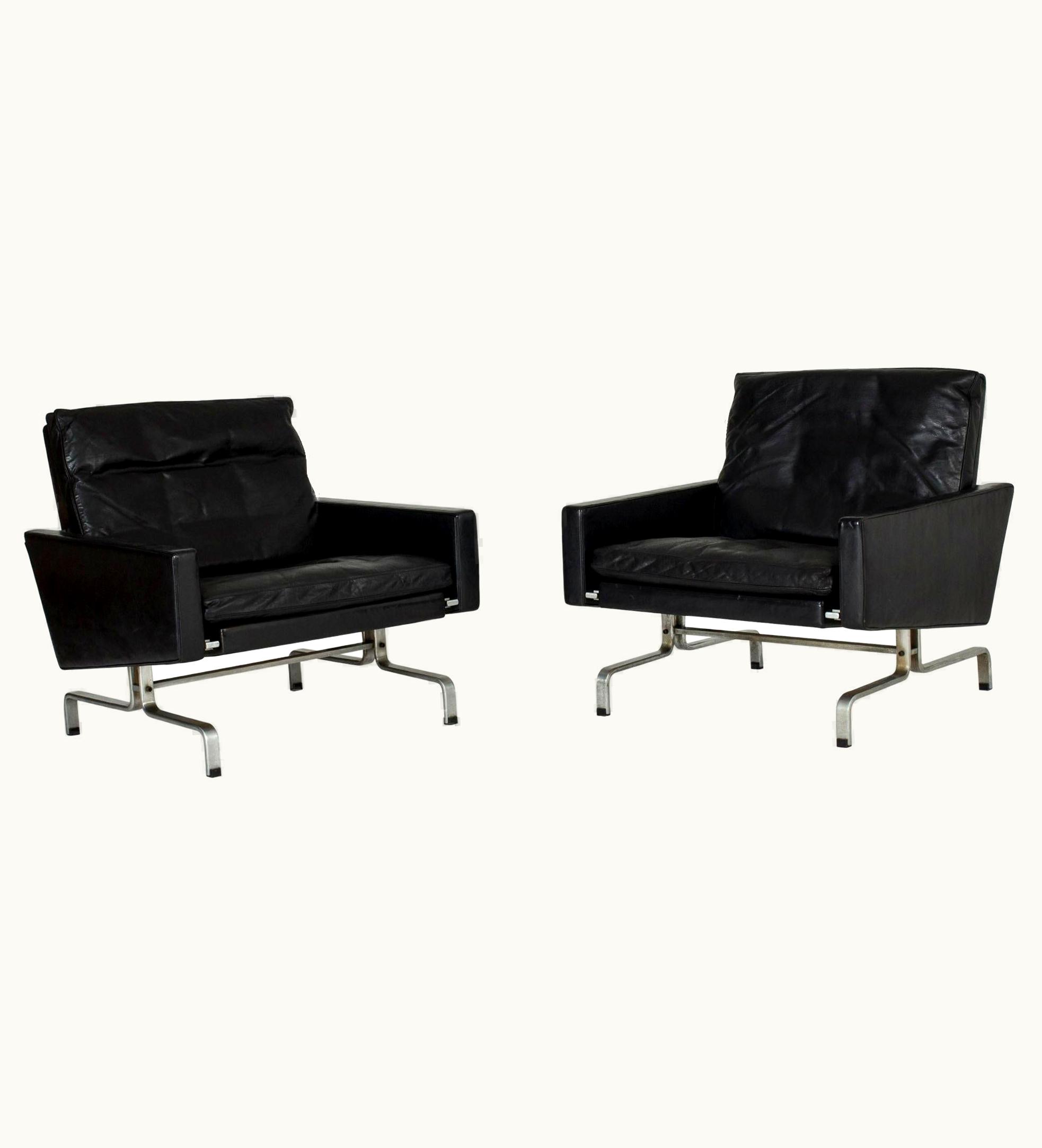 Poul Kjærholm Poul Kjærholm Pair Of "PK 31" Lounge Chairs By Poul Kjærholm For E. Kold Christensen